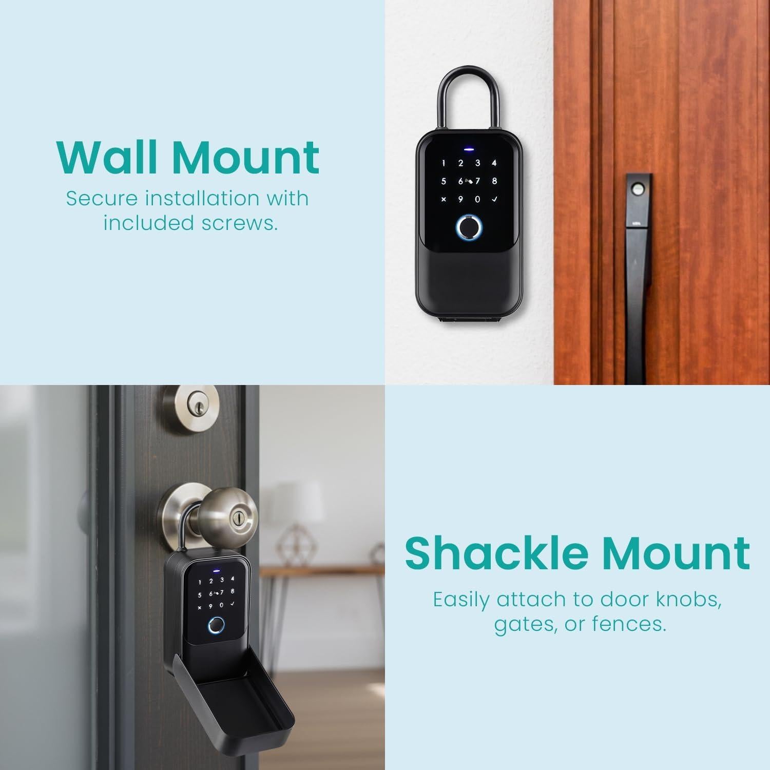 Caja de Seguridad Digital Inalámbrica WARDVANCE - Cerradura Inteligente con App y Huella Digital