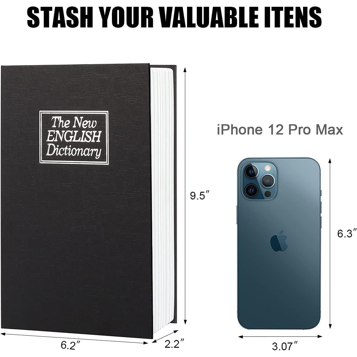 Caja Fuerte Secreta de Metal Parrency con Cerradura Llave 24.1x15.7cm