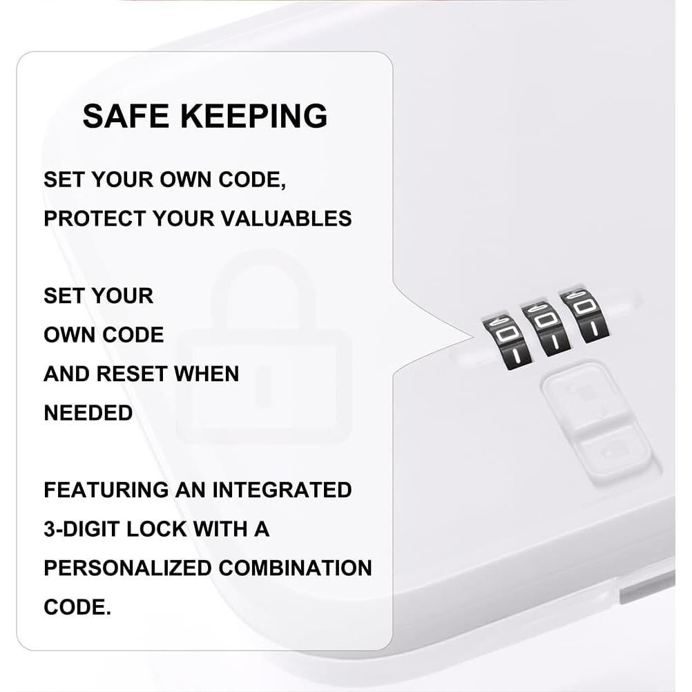 Caja de Almacenamiento EMLTHORY Bloqueable Transparente 14x14x16cm