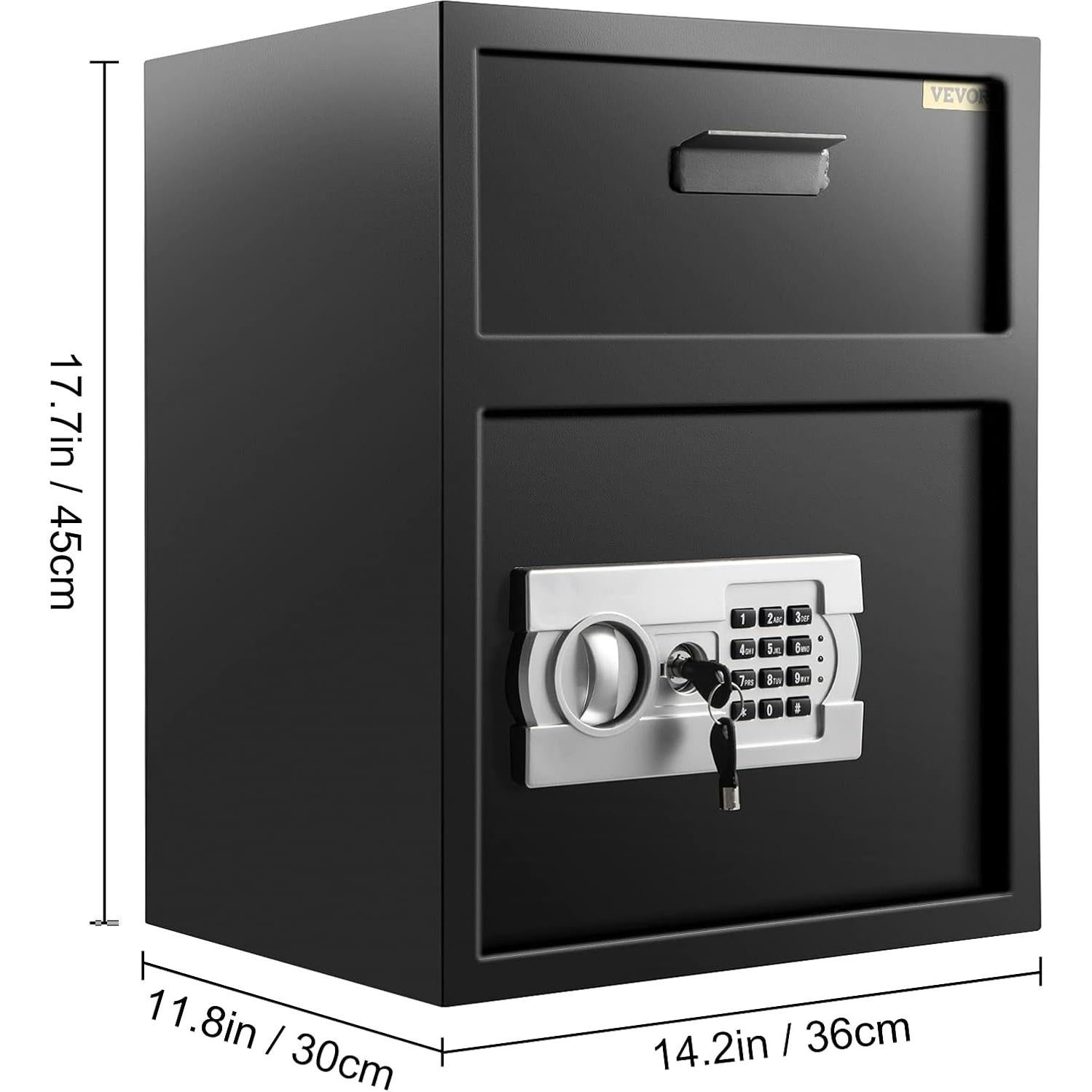 Caja Fuerte Digital de Depósito VEVOR 1.7 Pies³ Acero
