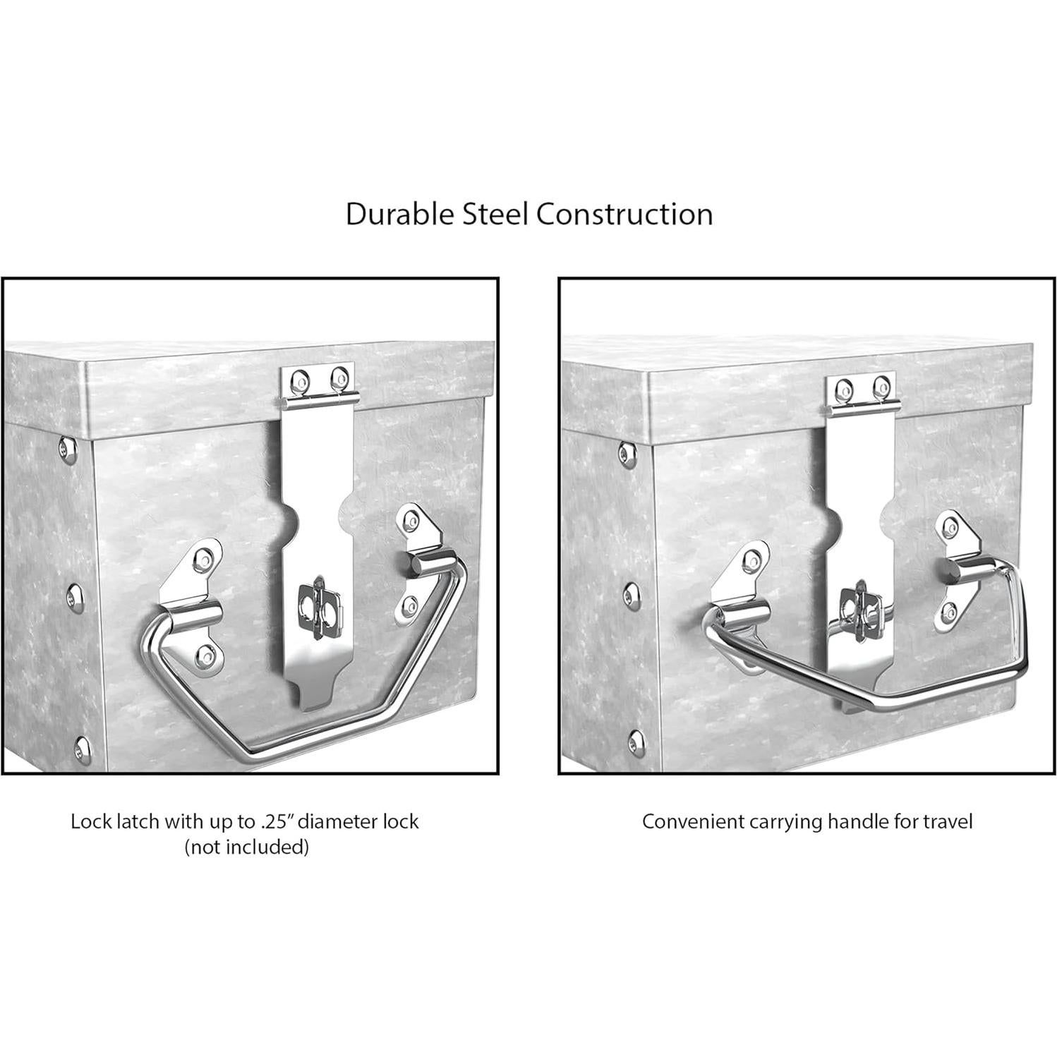 Caja de Seguridad Stalwart Plata 3.73L con Mango Plegable