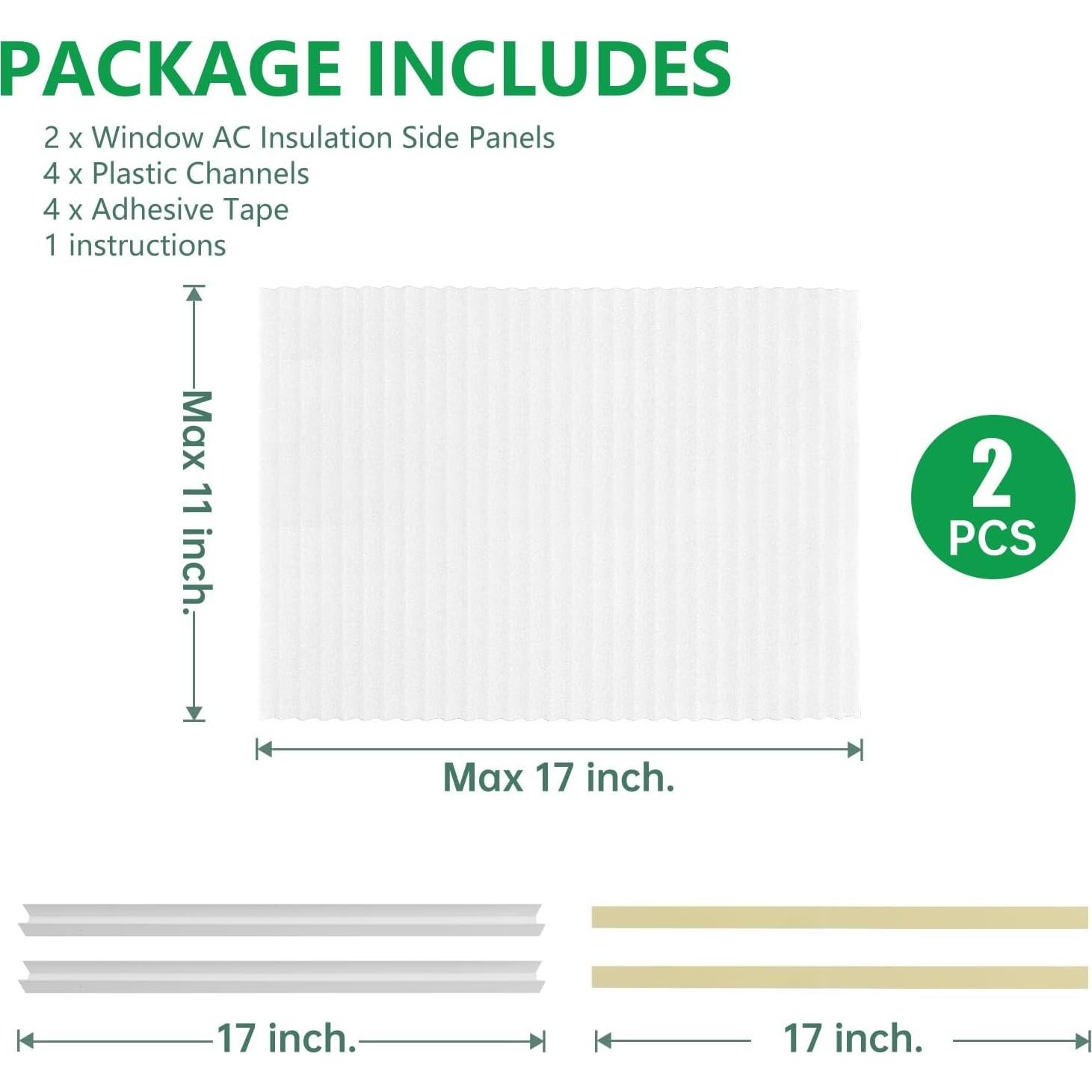 Panel Aislante para Aire Acondicionado SZZSAF 2 Paneles 42 cm Blanco