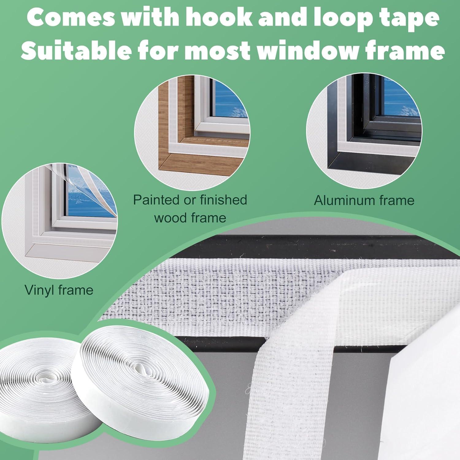 Kit Aislamiento Ventanas 200x200 cm Plástico Transparente Reutilizable