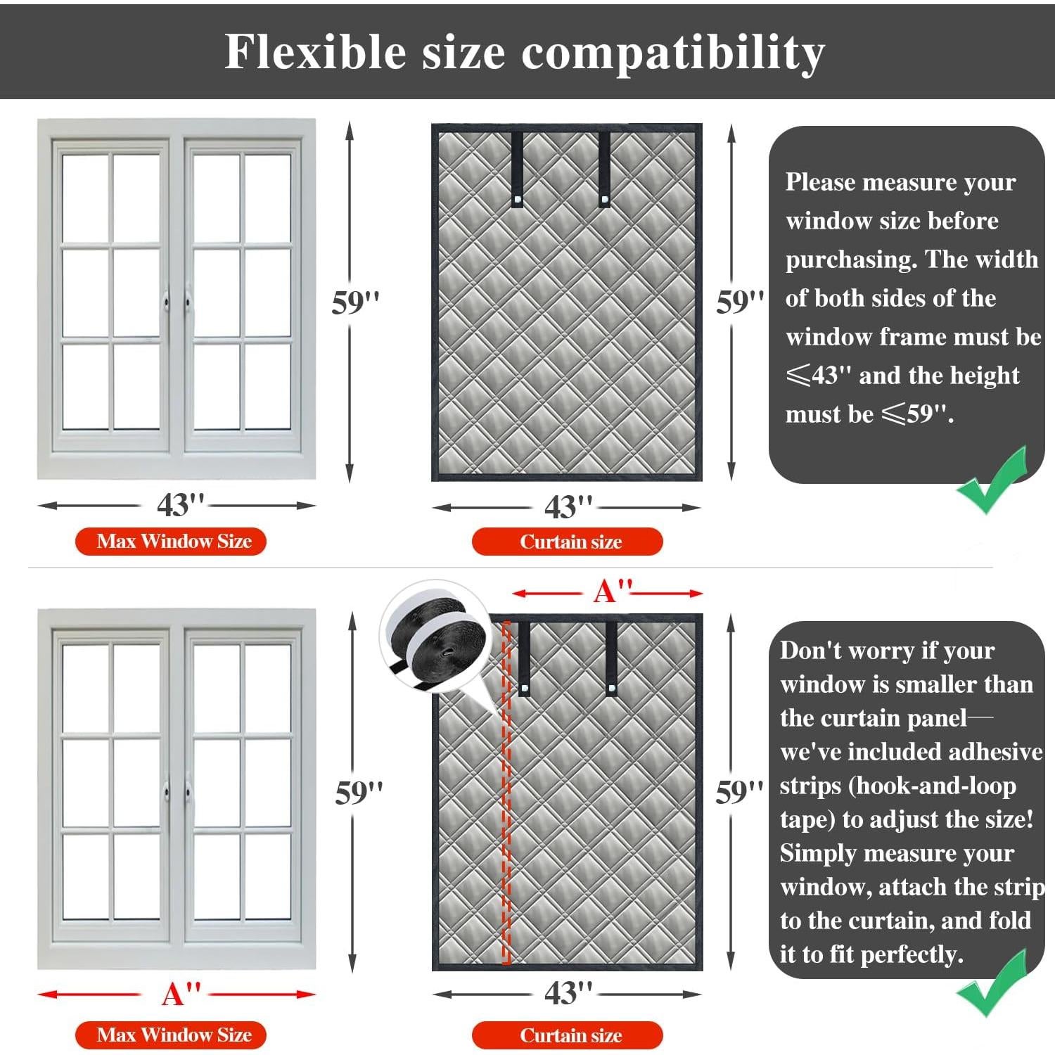 Cubierta Aislante para Ventanas Gulrear 109x150 cm 3 Capas