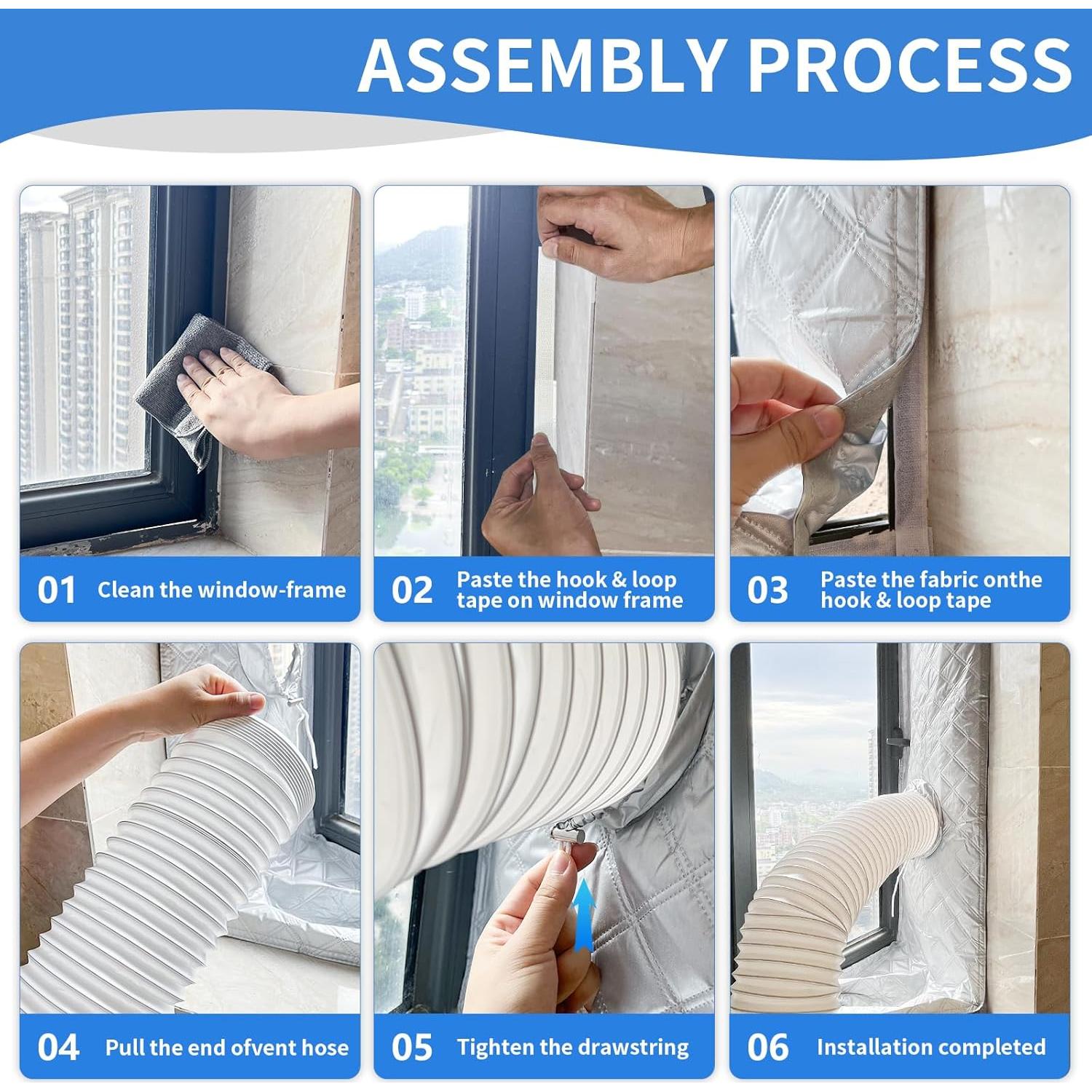 Kit Sello Ventana Aire Acondicionado Portátil FSEN 300-500cm