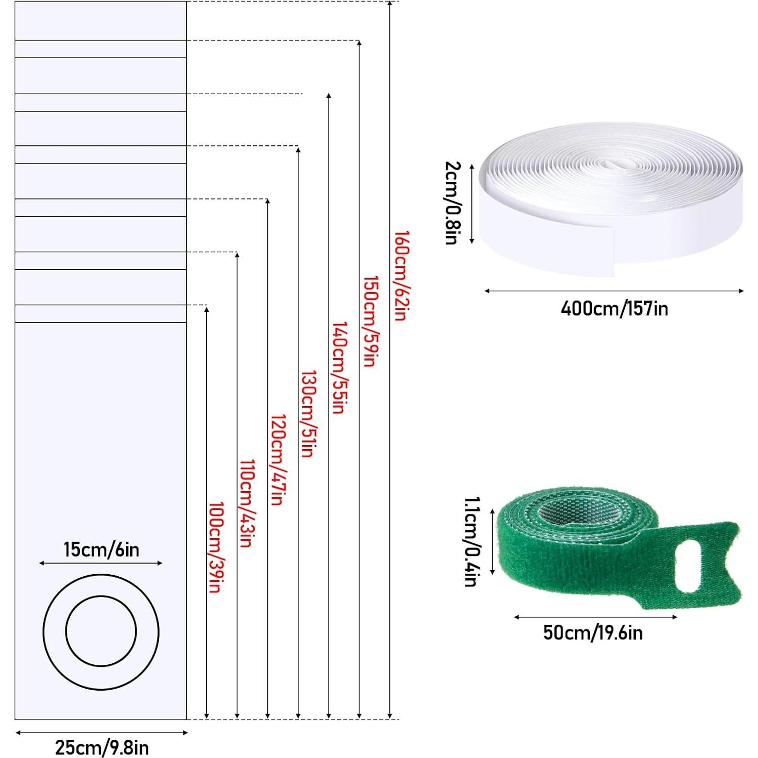 Kit Sello Ventana Aire Acondicionado Portátil MingQiEven 40-160 cm
