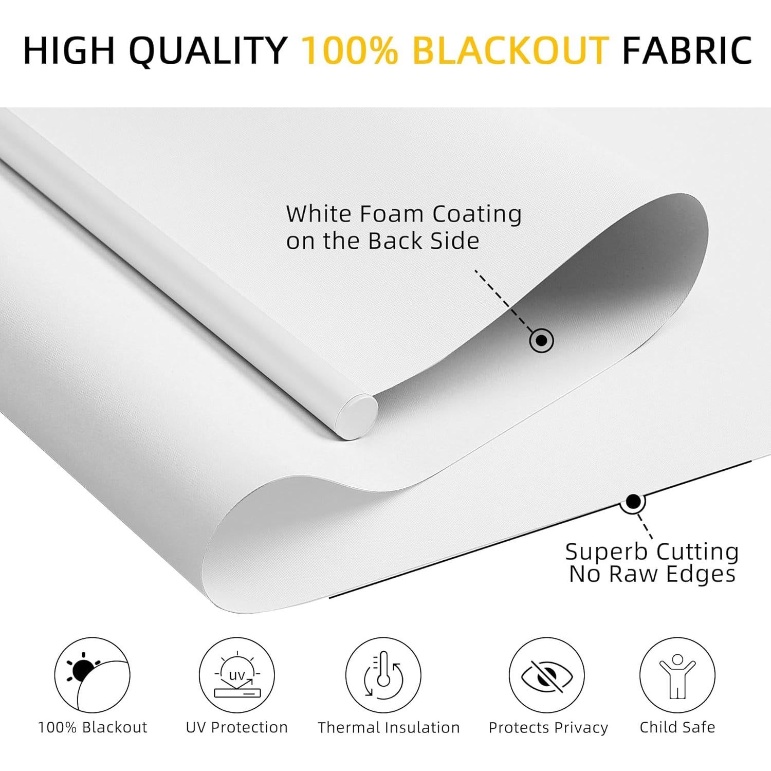 Persiana enrollable blackout ChrisDowa 55.88x182.88 cm blanca