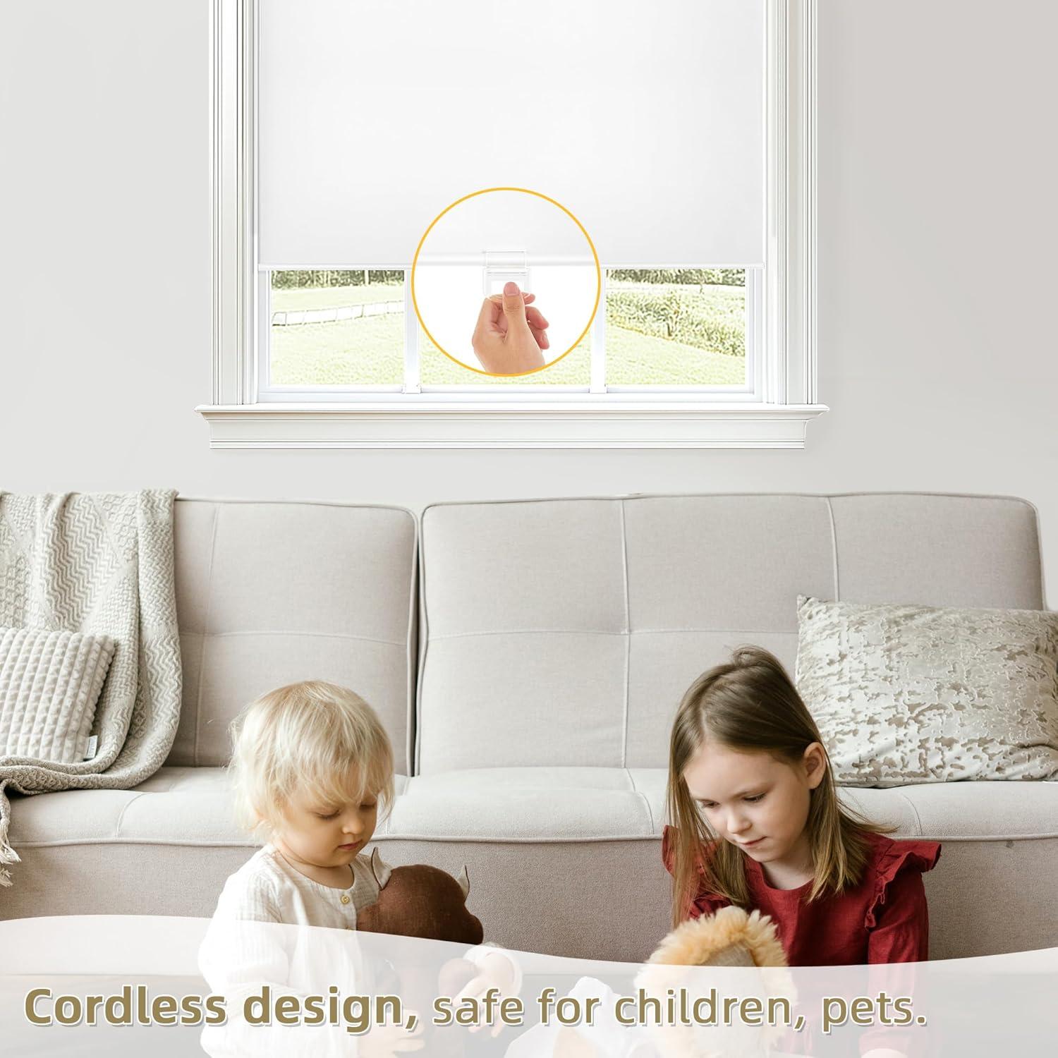 Persiana enrollable blackout ChrisDowa 55.88x182.88 cm blanca