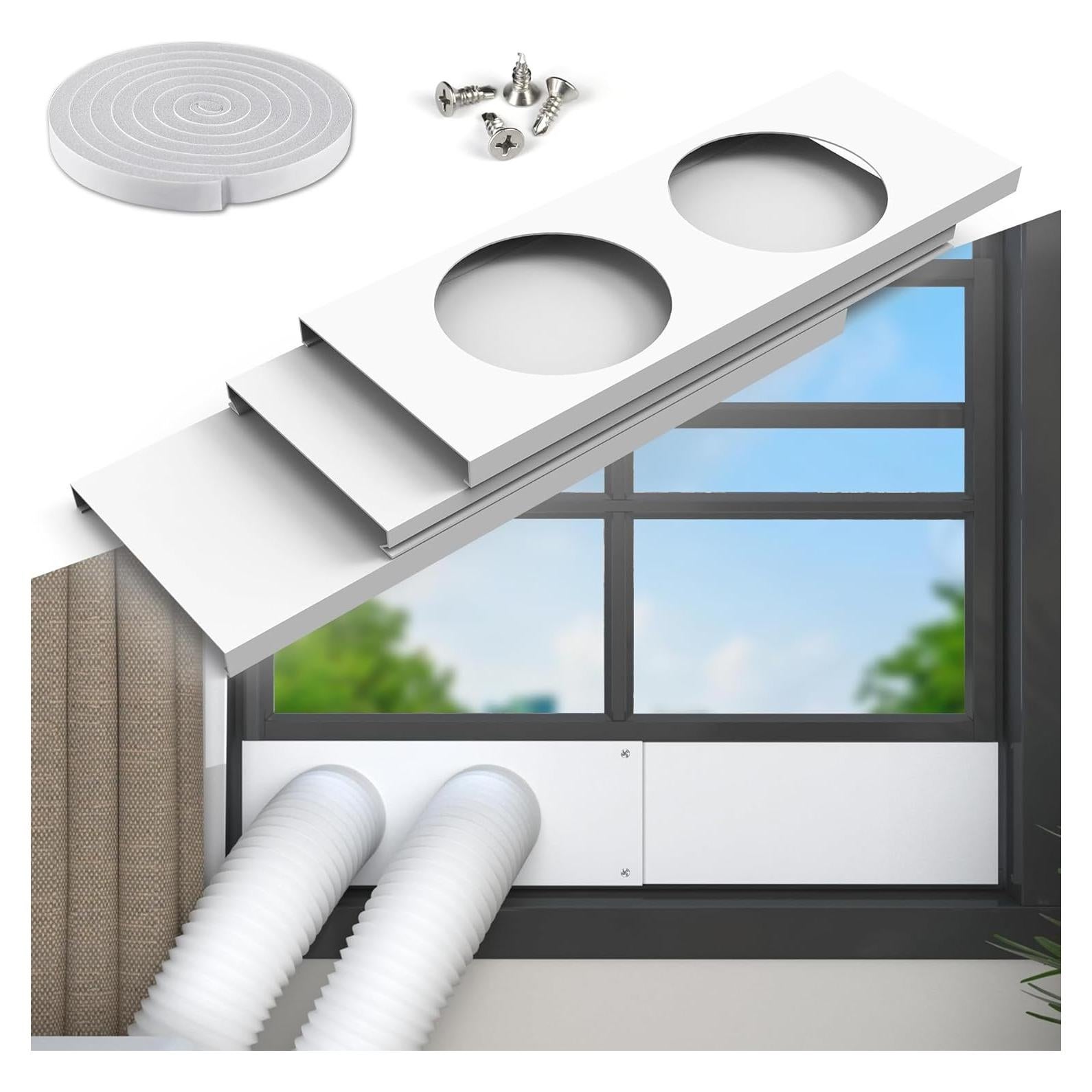 Kit Ventana Aire Acondicionado Portátil Doble Manguera Flamorrow