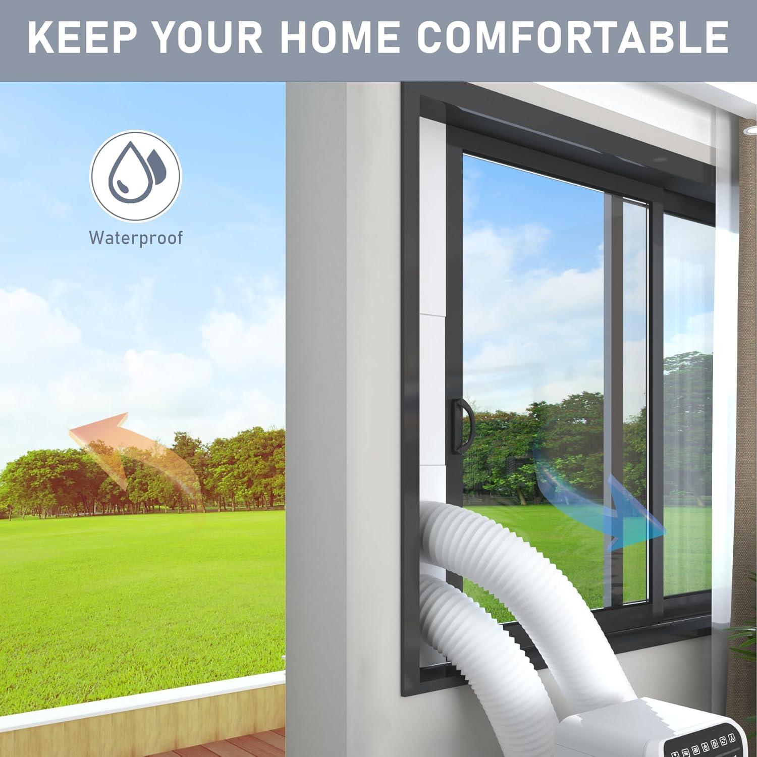 Kit Ventana Aire Acondicionado Portátil Doble Manguera Flamorrow