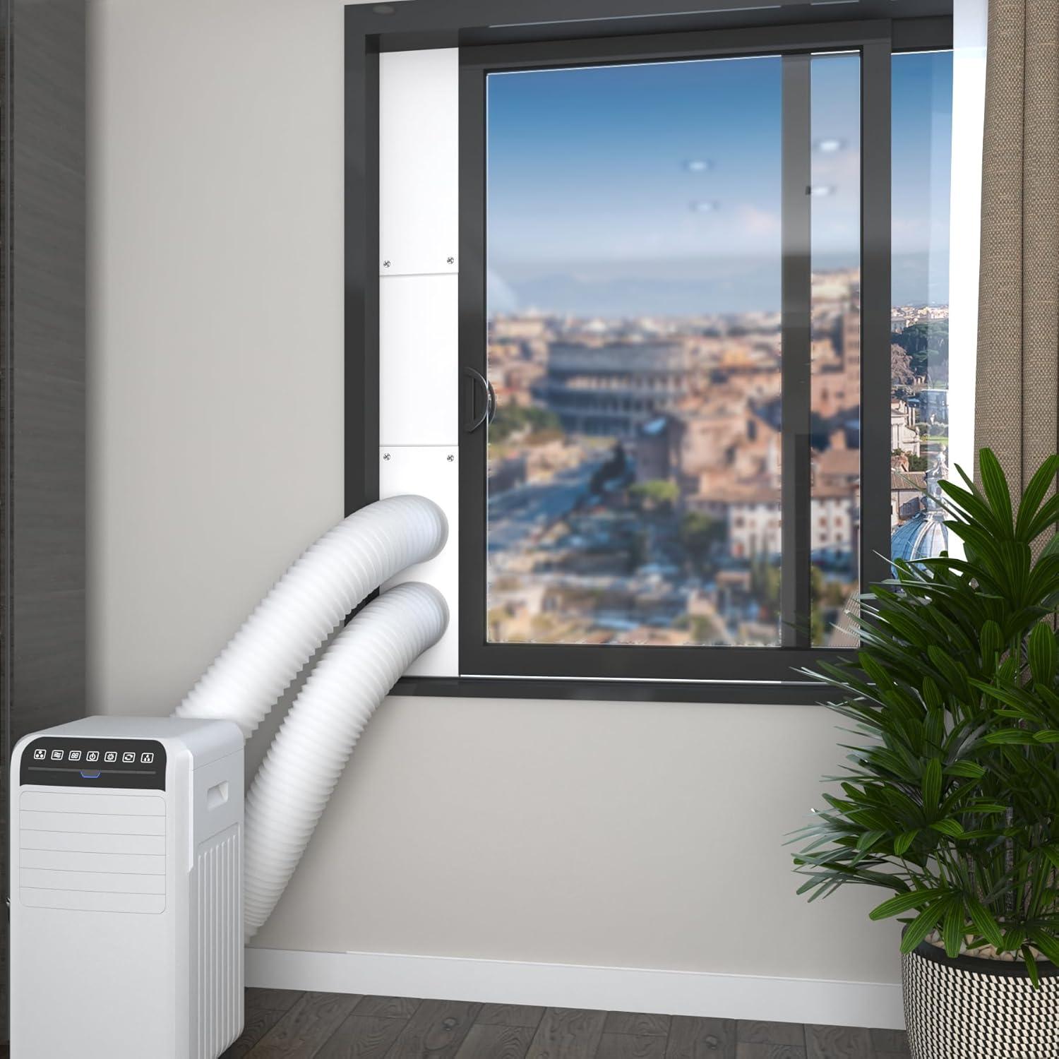 Kit Ventana Aire Acondicionado Portátil Doble Manguera Flamorrow