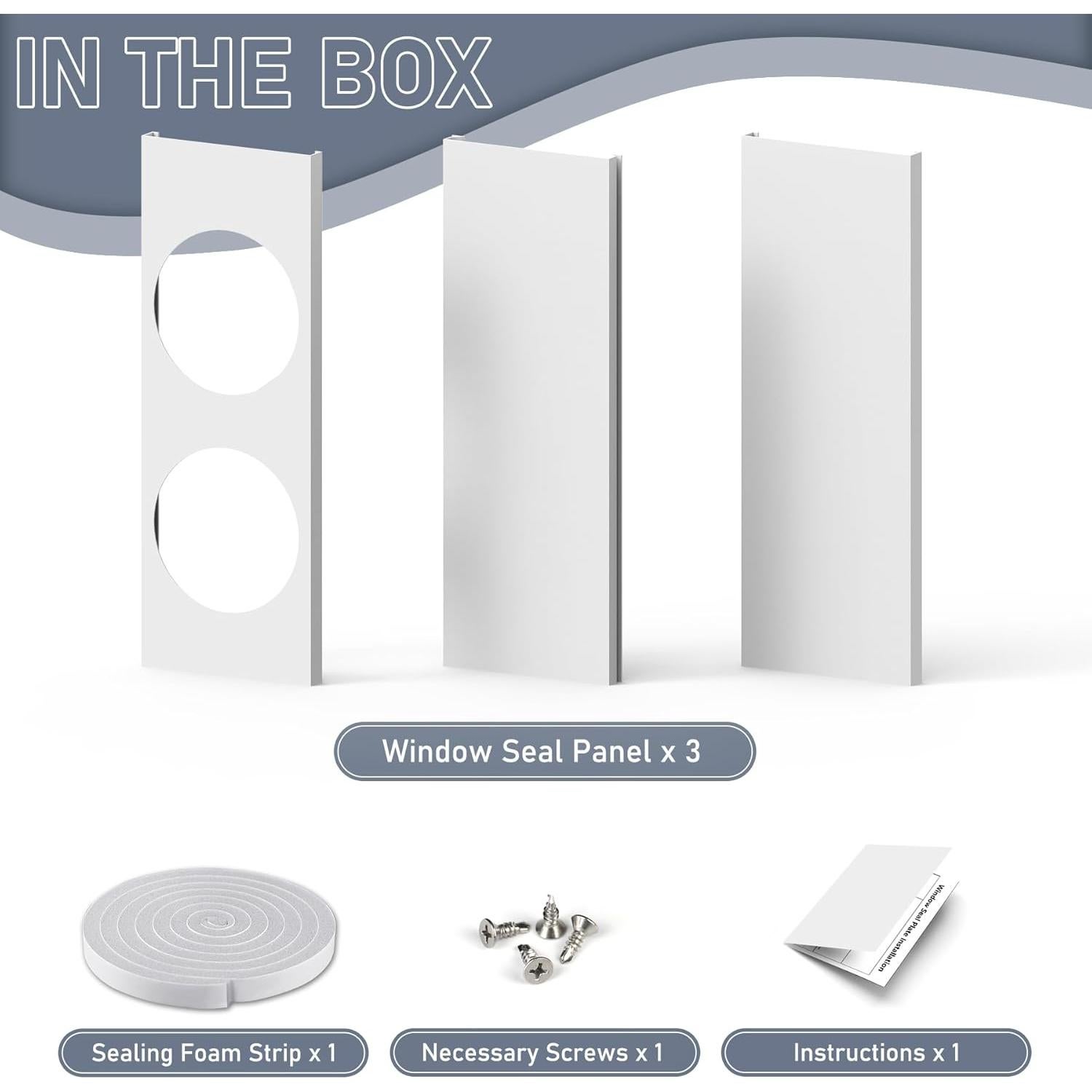 Kit Ventana Aire Acondicionado Portátil Doble Manguera Flamorrow