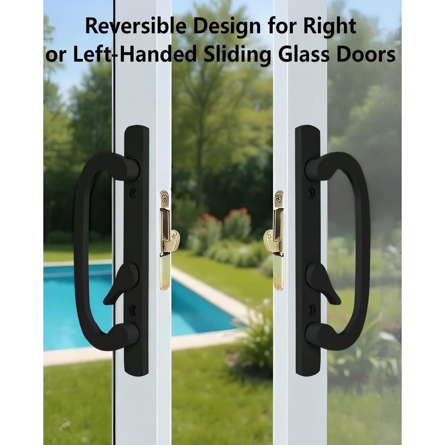 Juego de Manija de Puerta Corredera Ruigrit con Cerradura Offset