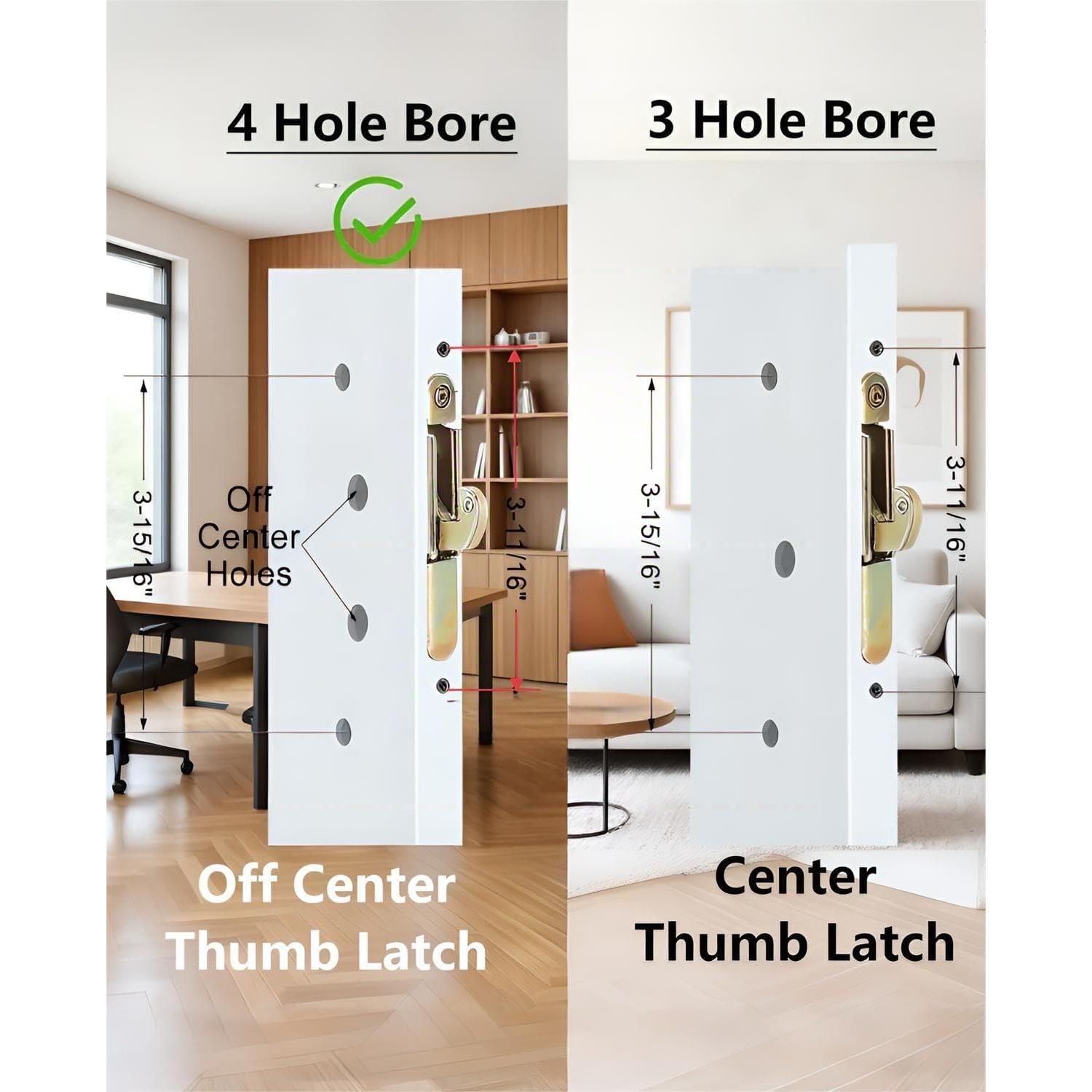 Juego de Manija de Puerta Corredera Ruigrit con Cerradura Offset