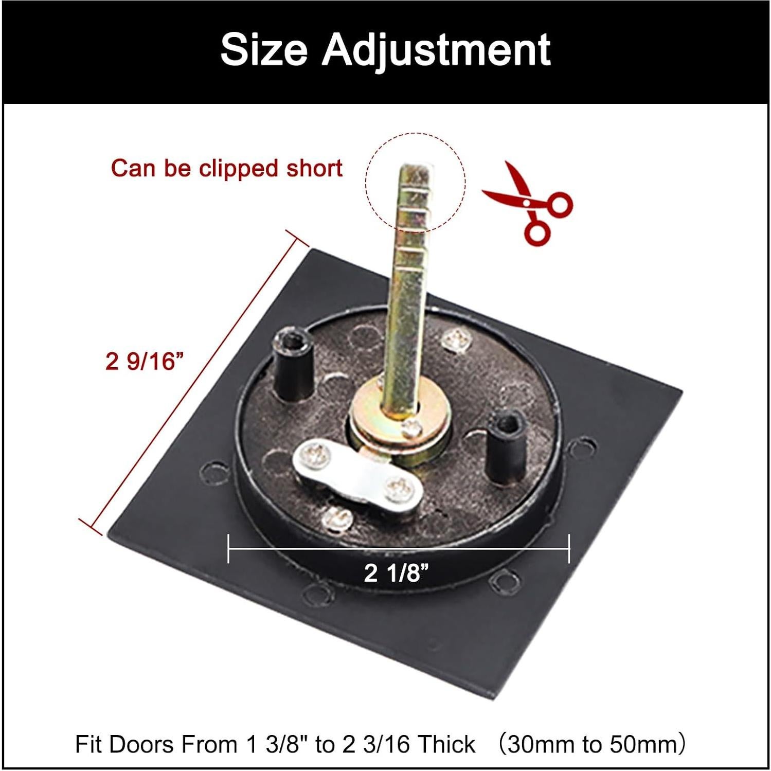 Cerradura de puerta corredera con llave Senharvest - Negro