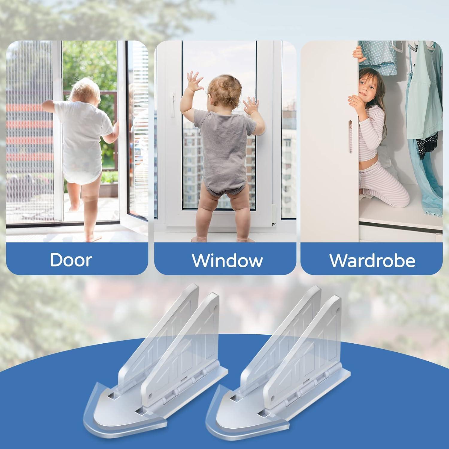 Cerradura de Puerta Deslizante CALDEVER para Niños - Paquete de 4