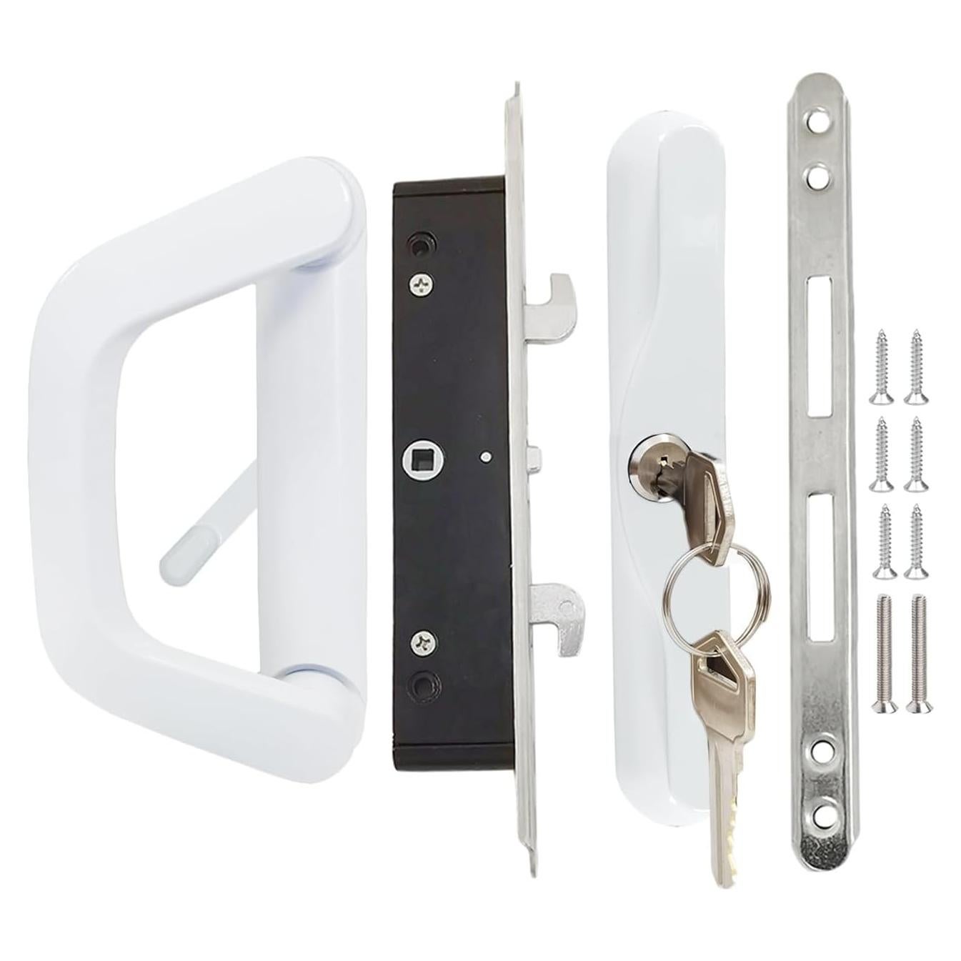 Juego de Manija para Puerta Corrediza Augenweide Blanco 12.54 cm