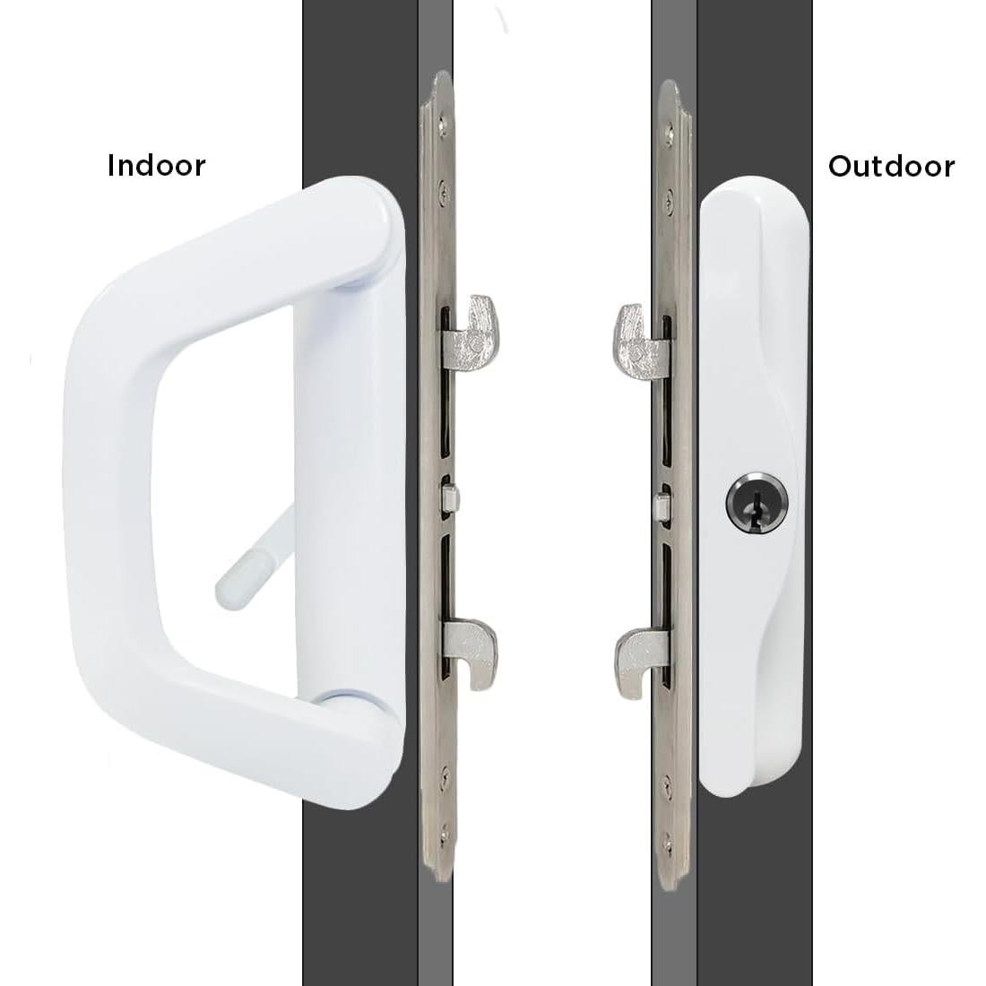 Juego de Manija para Puerta Corrediza Augenweide Blanco 12.54 cm