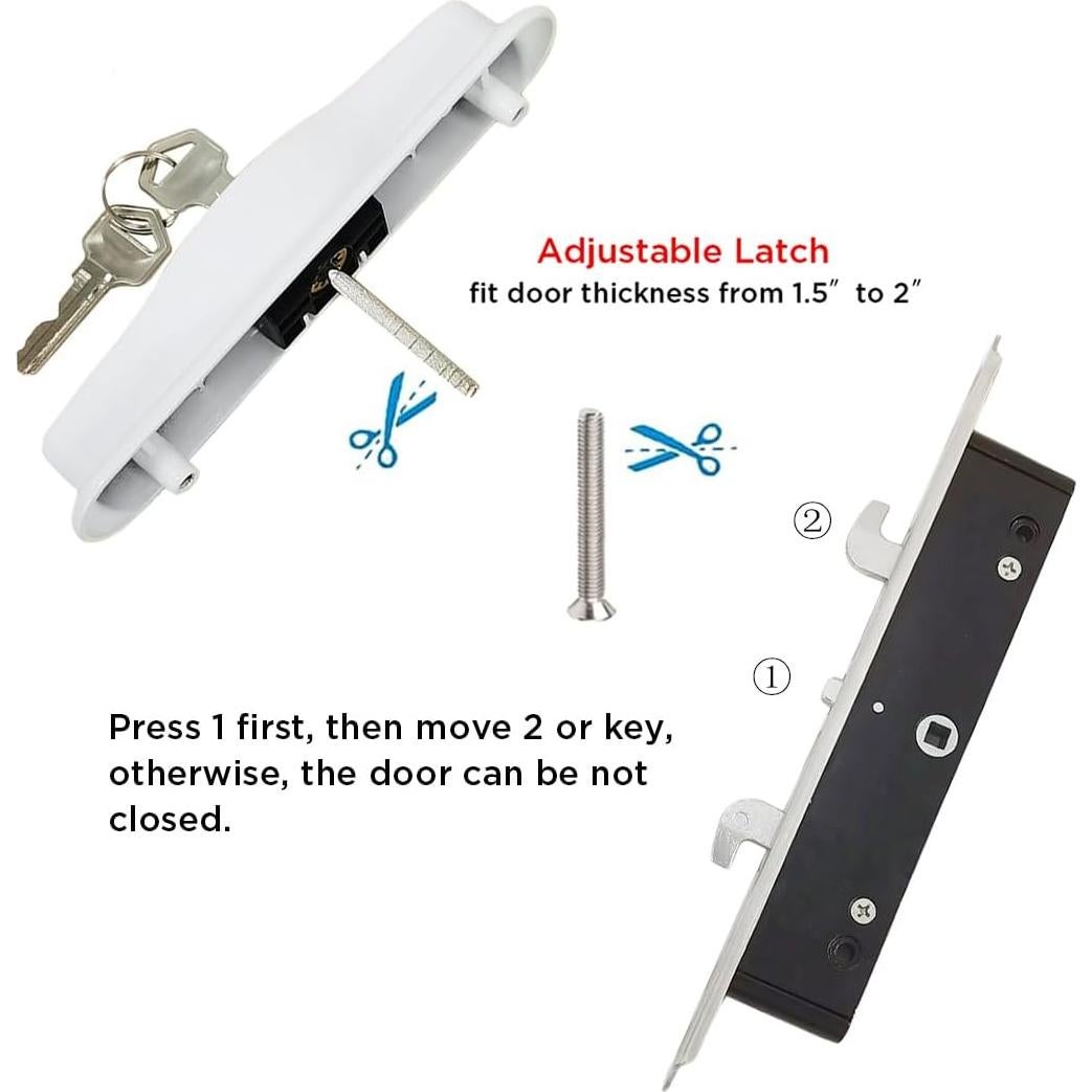 Juego de Manija para Puerta Corrediza Augenweide Blanco 12.54 cm