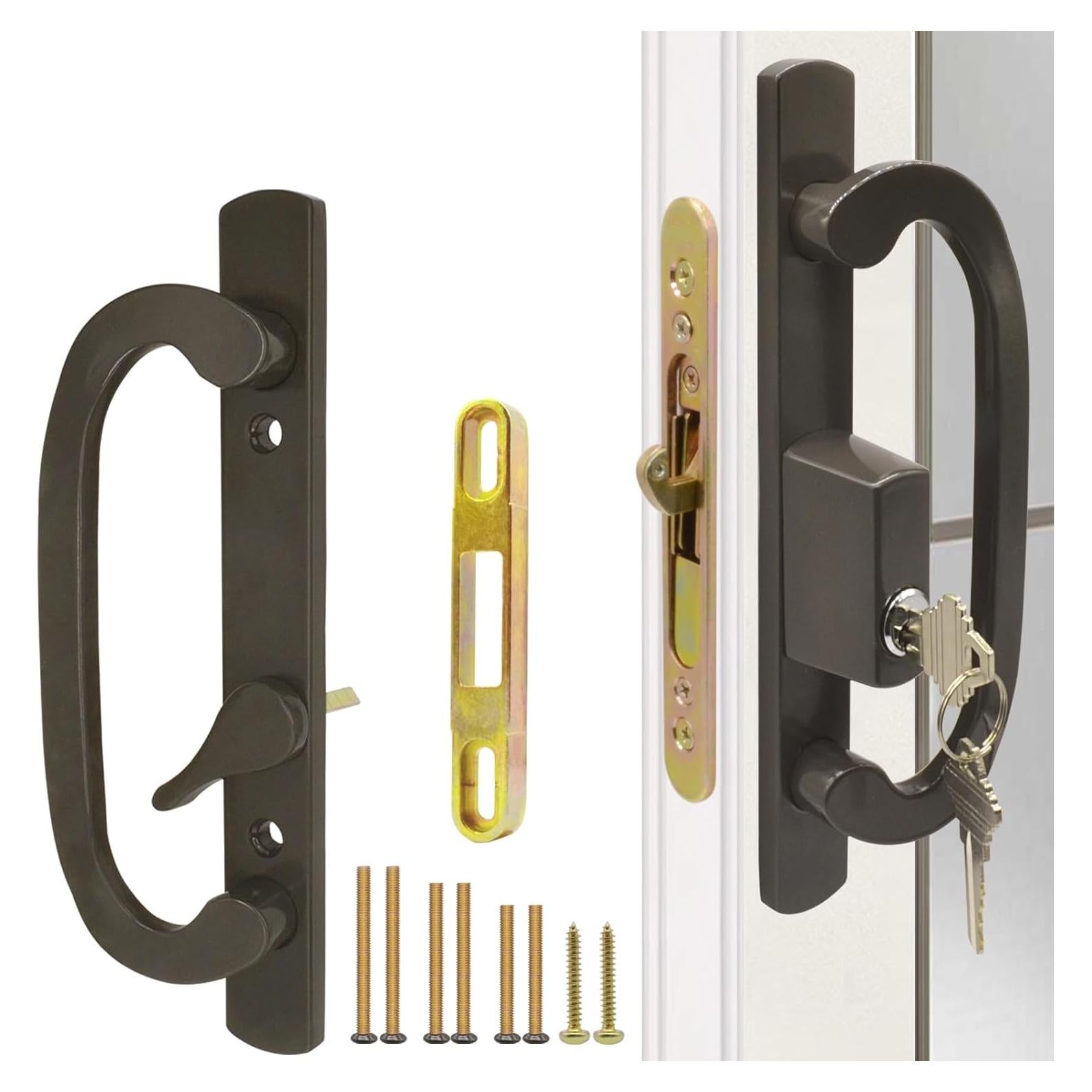 Juego de Manijas de Puerta Deslizante Eockatoo con Cerradura Negra