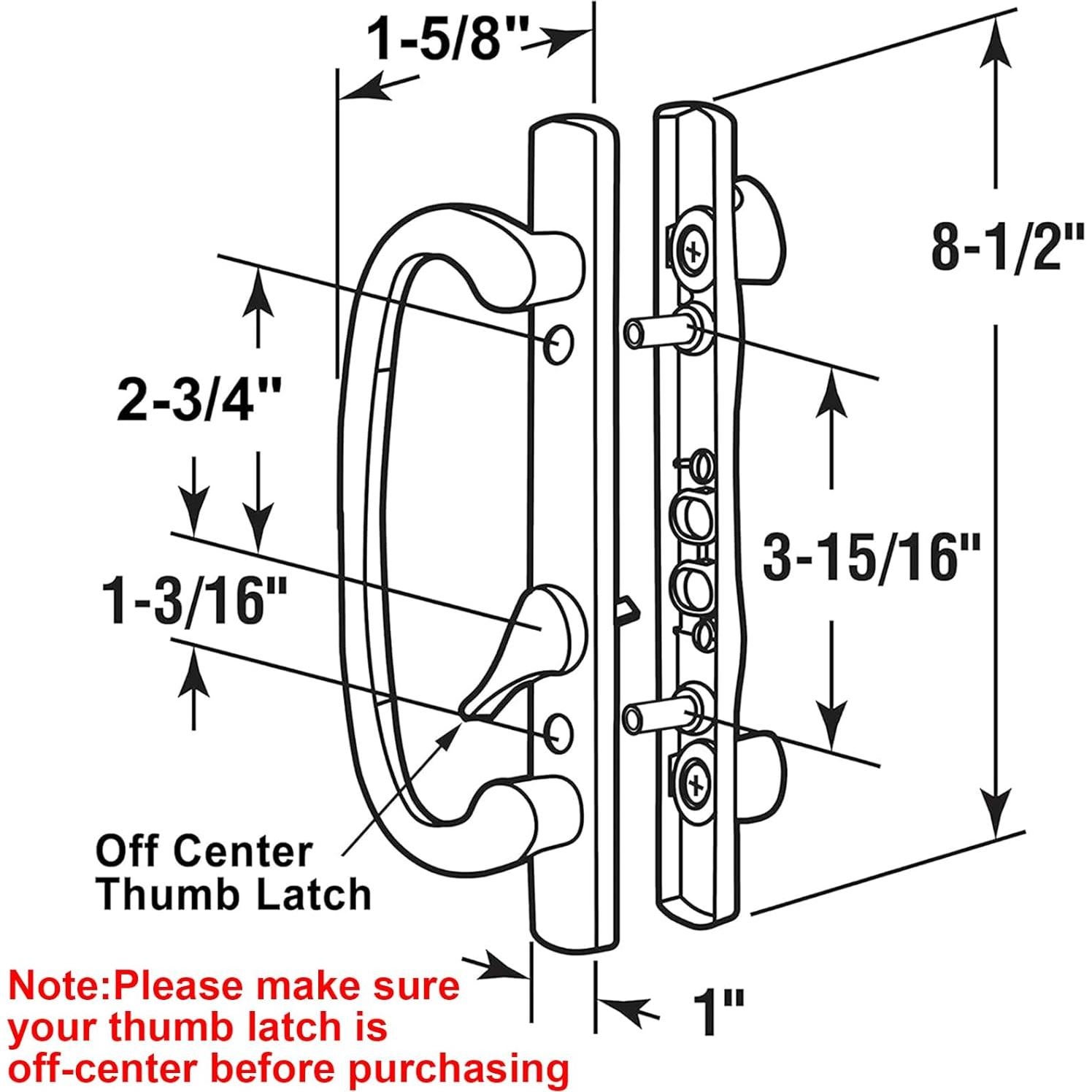 Juego de Manijas de Puerta Deslizante Eockatoo con Cerradura Negra
