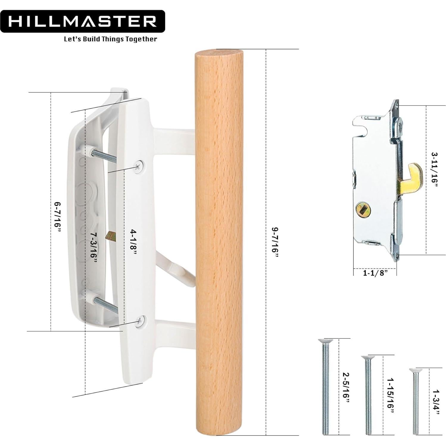 Juego de Manijas para Puerta Corrediza HILLMASTER Blanco