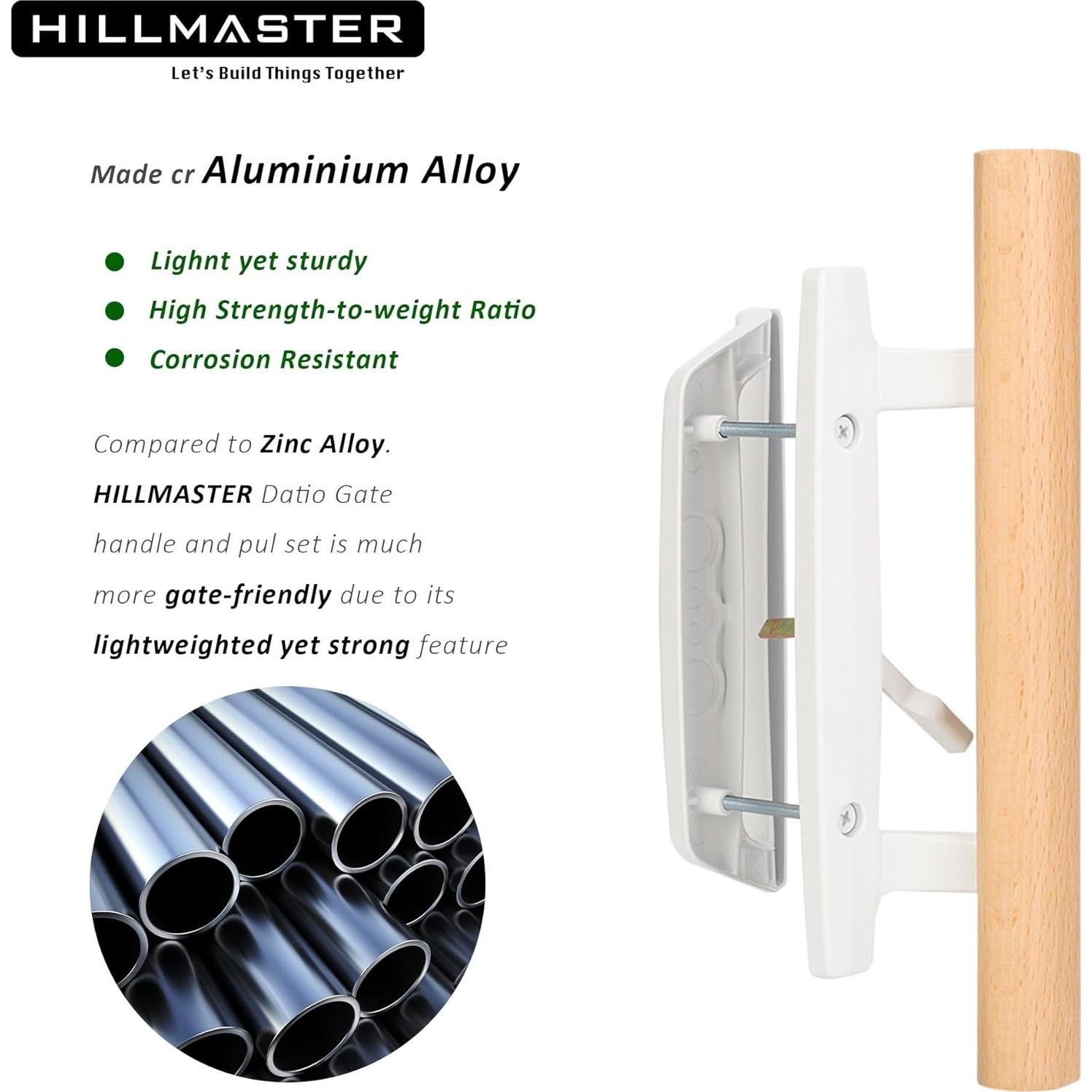 Juego de Manijas para Puerta Corrediza HILLMASTER Blanco