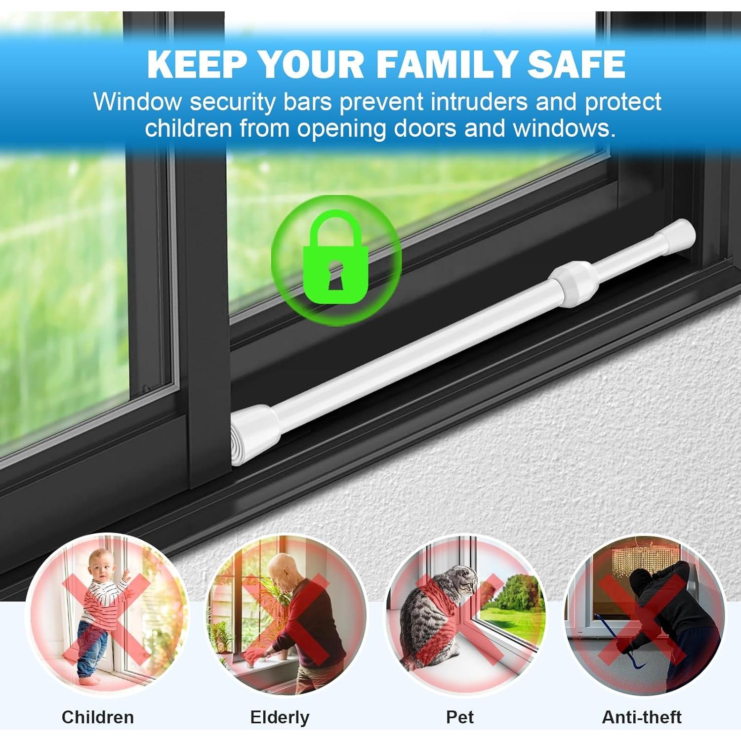 Barra de Seguridad Ajustable ARTOSHIN 40-70 cm para Ventanas