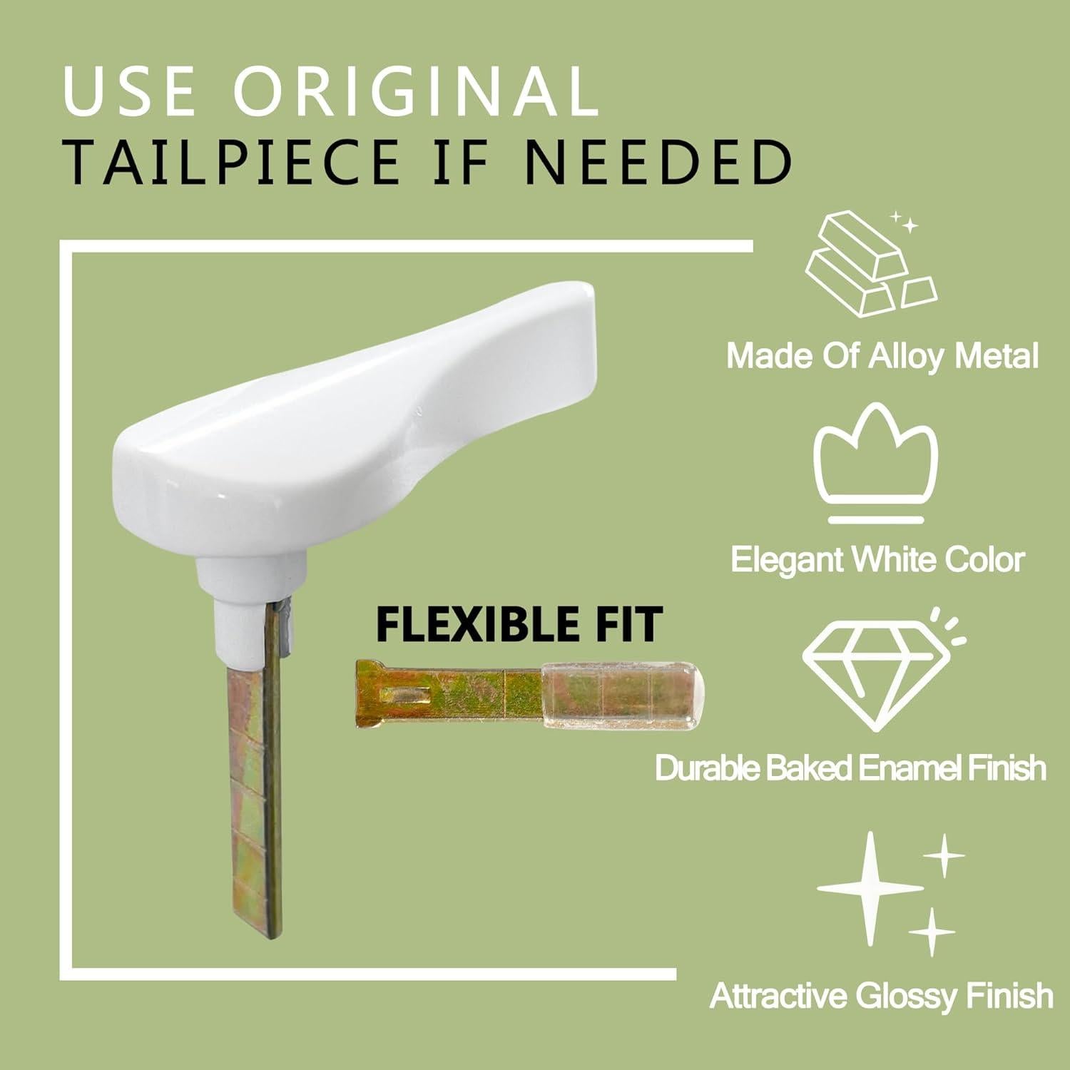 Palanca de Pestillo Deslizante DECEBALUS Blanca 3.5 cm