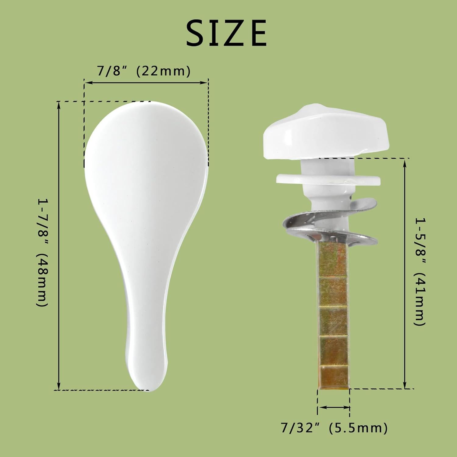 Palanca de Pestillo Deslizante DECEBALUS Blanca 3.5 cm