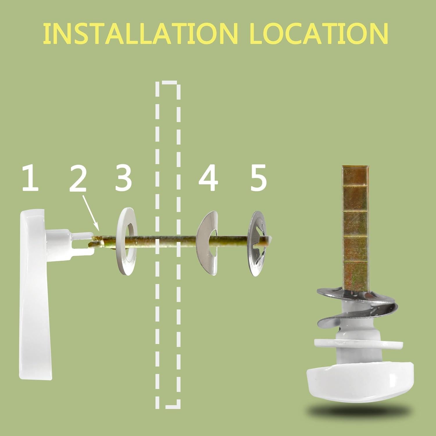 Palanca de Pestillo Deslizante DECEBALUS Blanca 3.5 cm