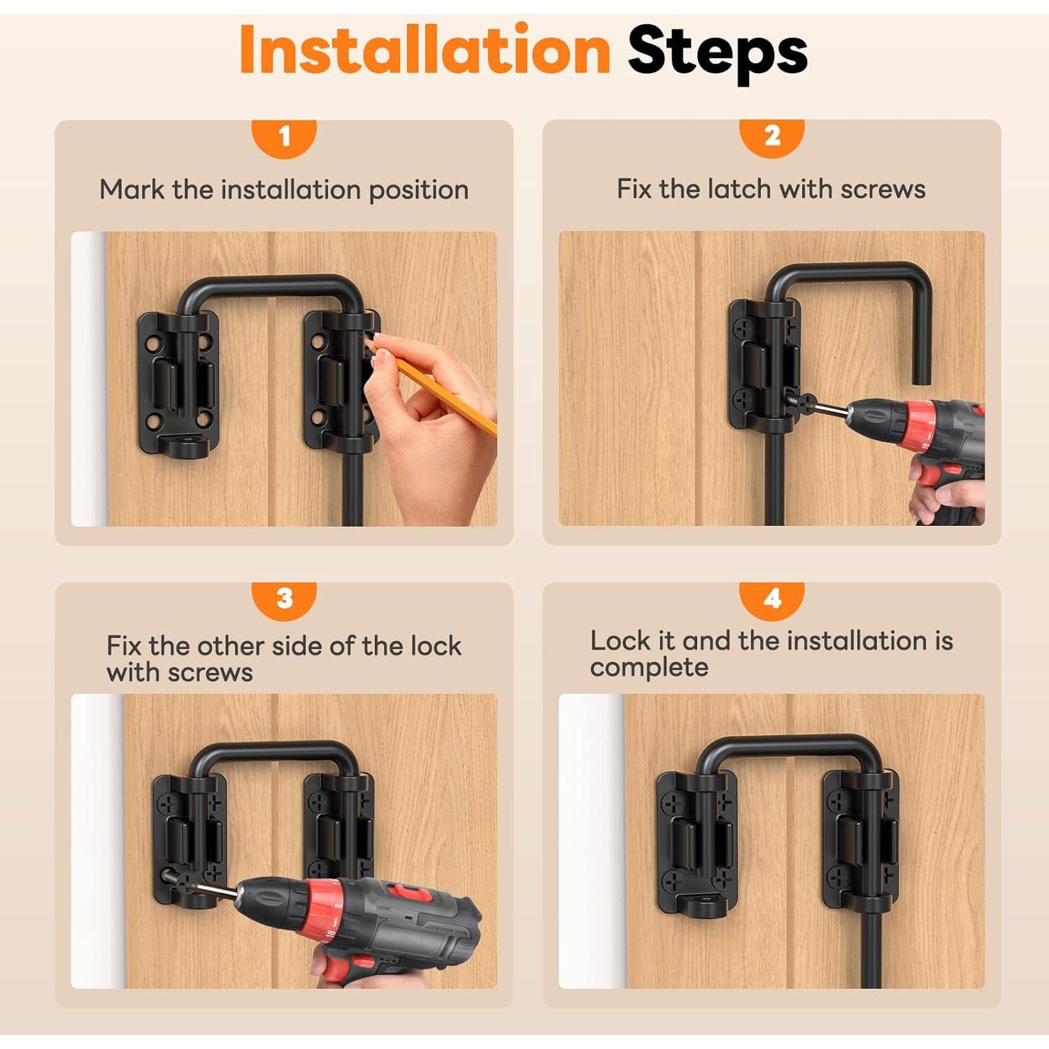 Cerradura de bucle para puerta corrediza SecureLatch 6.35x2.54cm