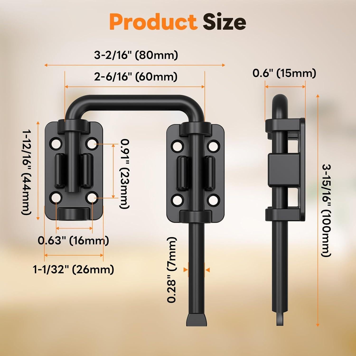 Cerradura de bucle para puerta corrediza SecureLatch 6.35x2.54cm