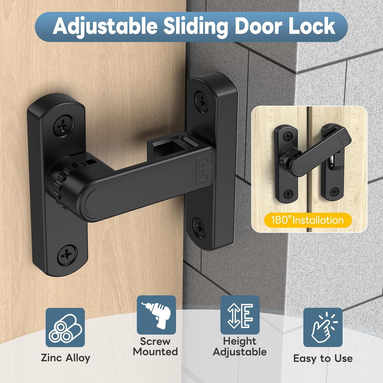 Cerradura de Puerta de Granero YogePote Ajustable 90/180°