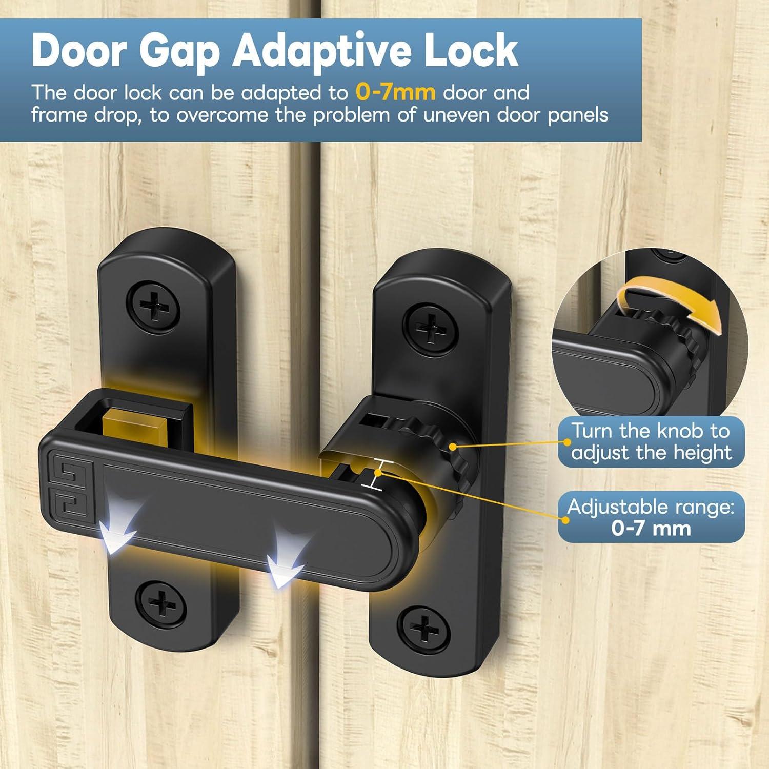 Cerradura de Puerta de Granero YogePote Ajustable 90/180°