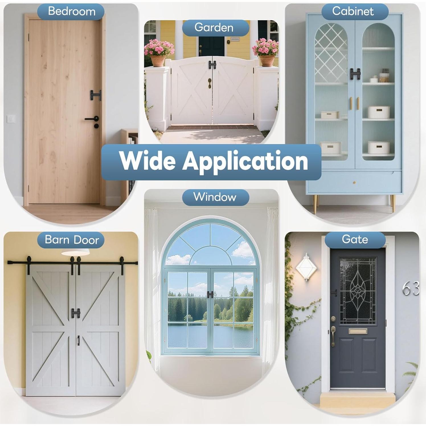 Cerradura de Puerta de Granero YogePote Ajustable 90/180°