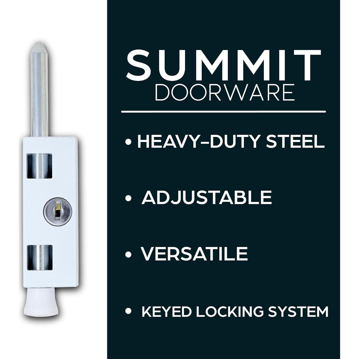 Cerradura de Puerta Corredera Summit Doorware con 2 Llaves
