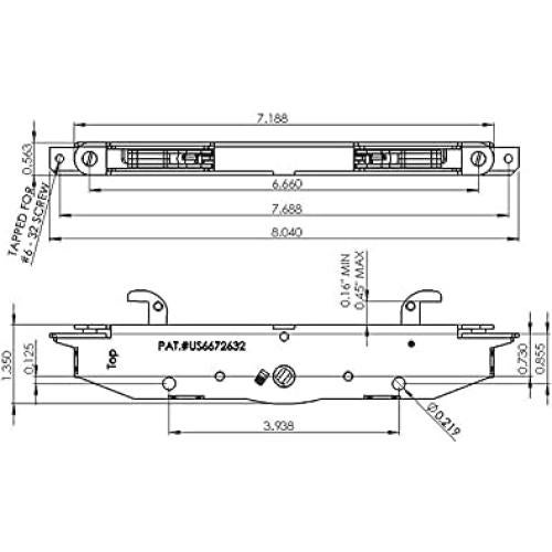 Cerradura de Mortaja Fasco para Puerta Corredera de Vidrio