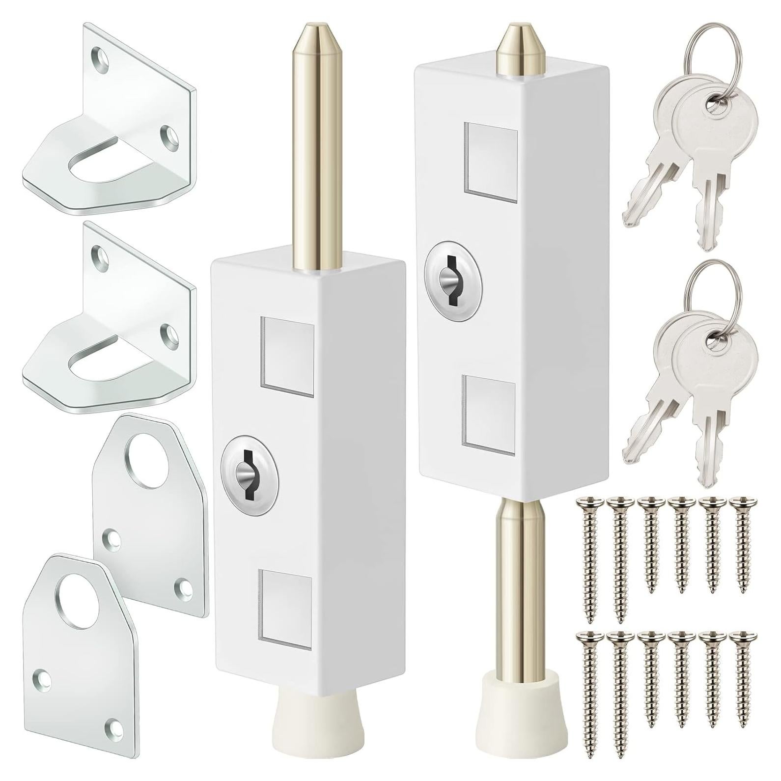 Cerradura de Puerta Deslizante Dunzy con Llave - 2 Piezas