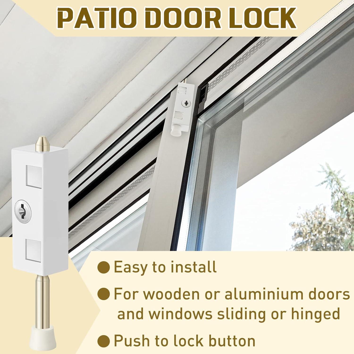 Cerradura de Puerta Deslizante Dunzy con Llave - 2 Piezas