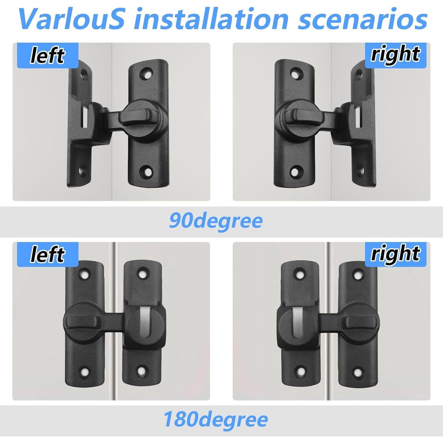 Cerradura de puerta deslizante Starfa Lab modelo ASD007 negra