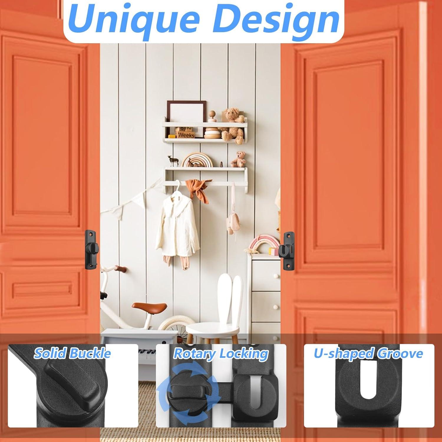 Cerradura de puerta deslizante Starfa Lab modelo ASD007 negra