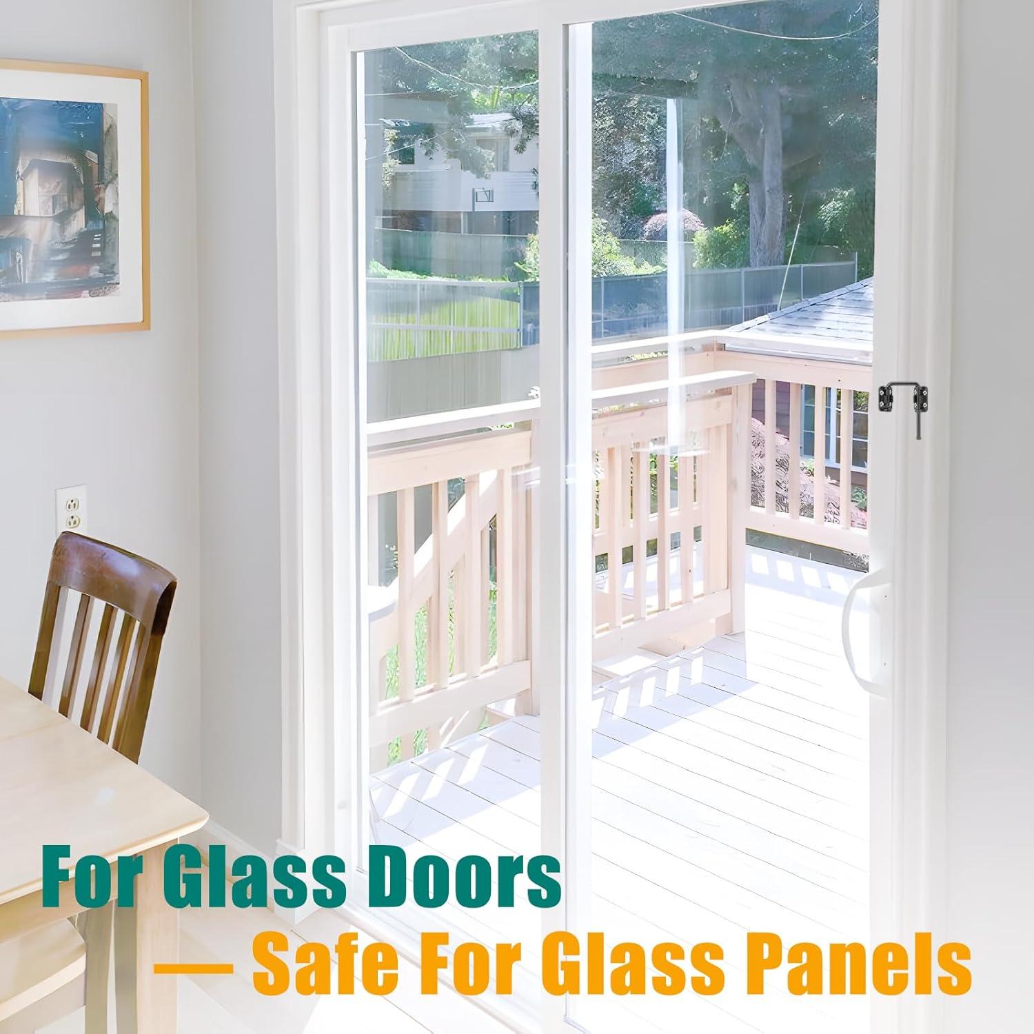 Cerradura de Puerta Corredera HBL de Acero Endurecido Plata - Paquete de 2