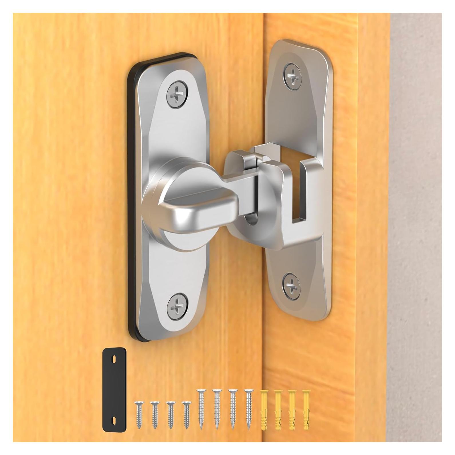 Cerradura de Puerta Deslizante Mixizigoz 90/180 Grados Plata