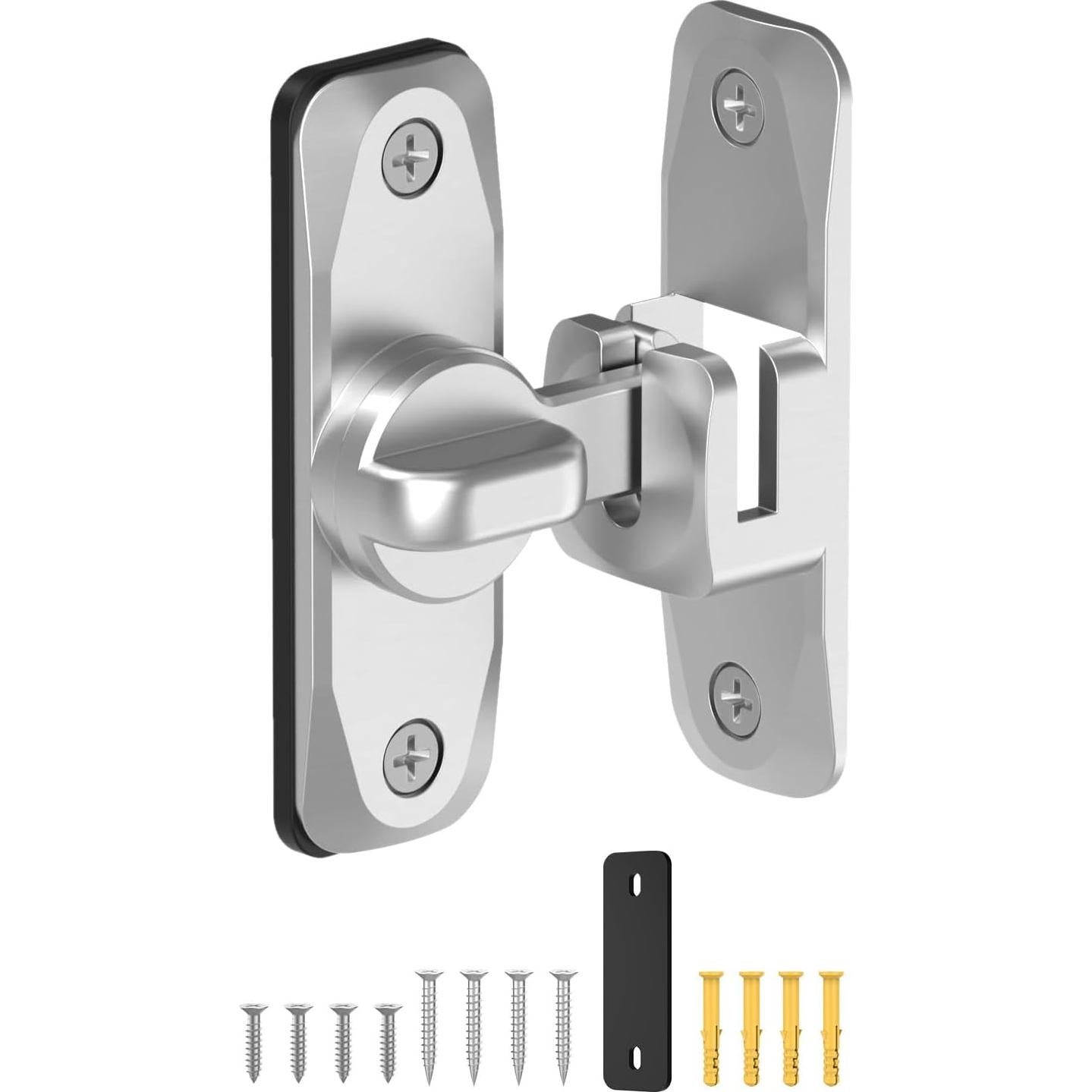 Cerradura de Puerta Deslizante Mixizigoz 90/180 Grados Plata