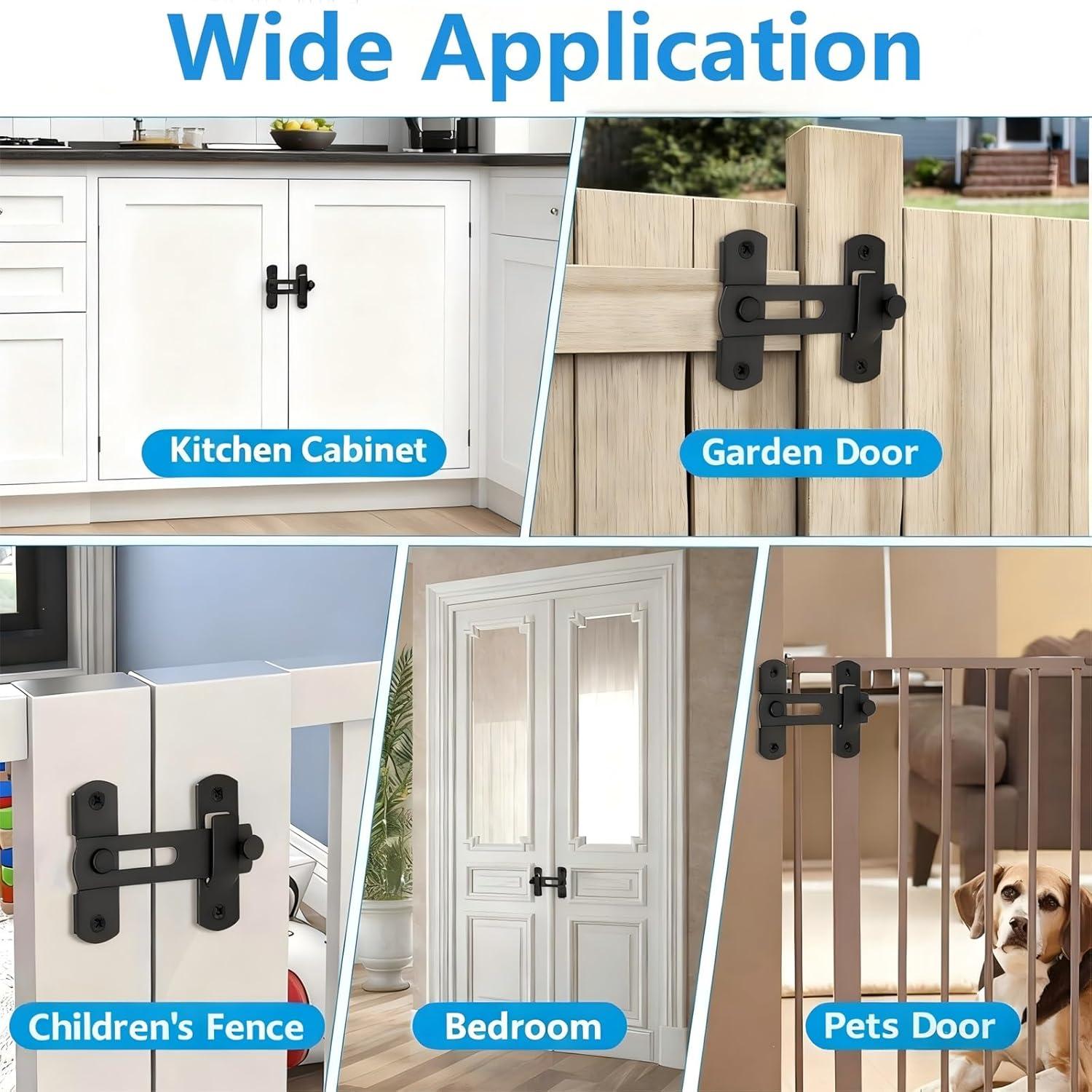 Paquete de 2 Cerraduras de Puerta de Granero GuoluvSoo 10cm