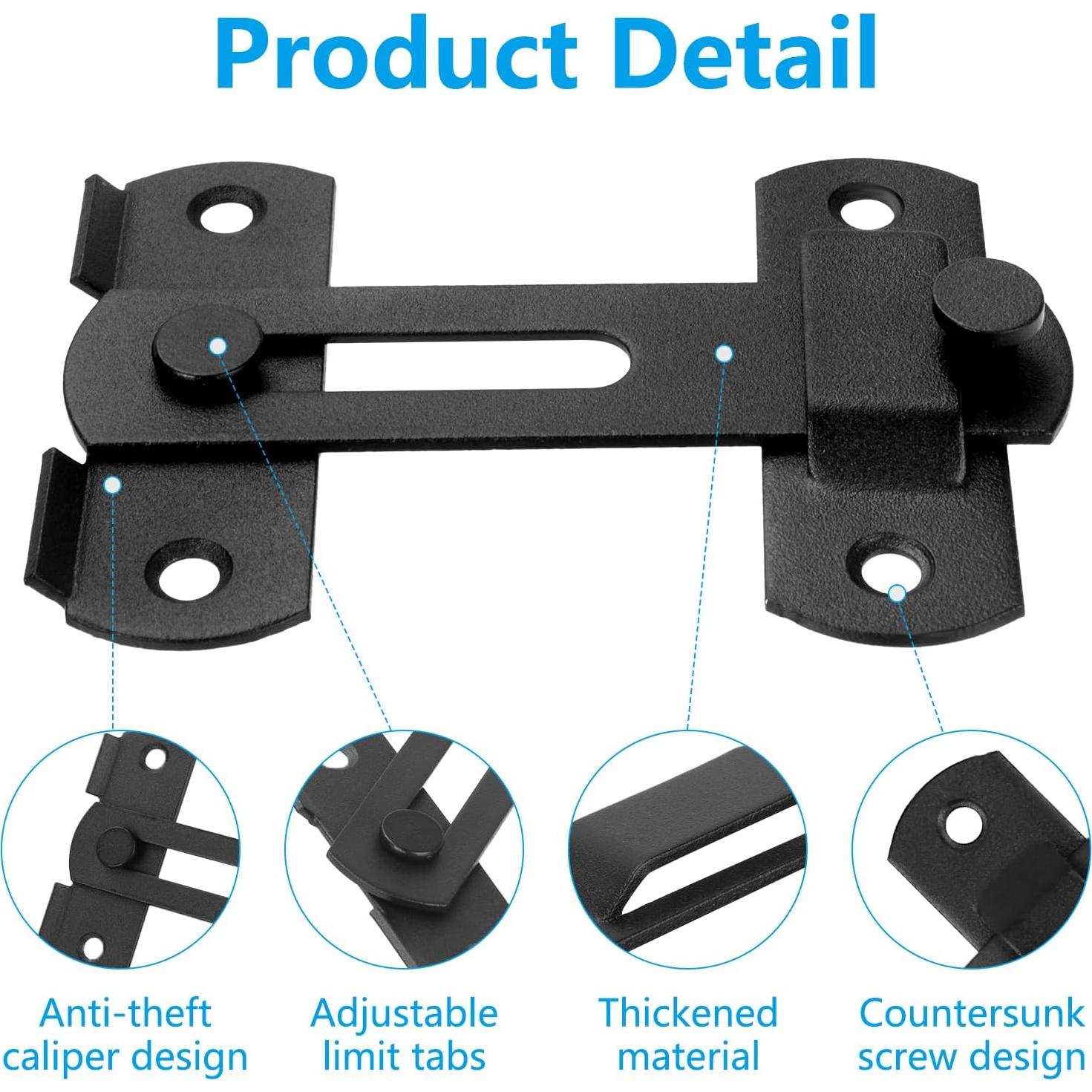 Paquete de 2 Cerraduras de Puerta de Granero GuoluvSoo 10cm