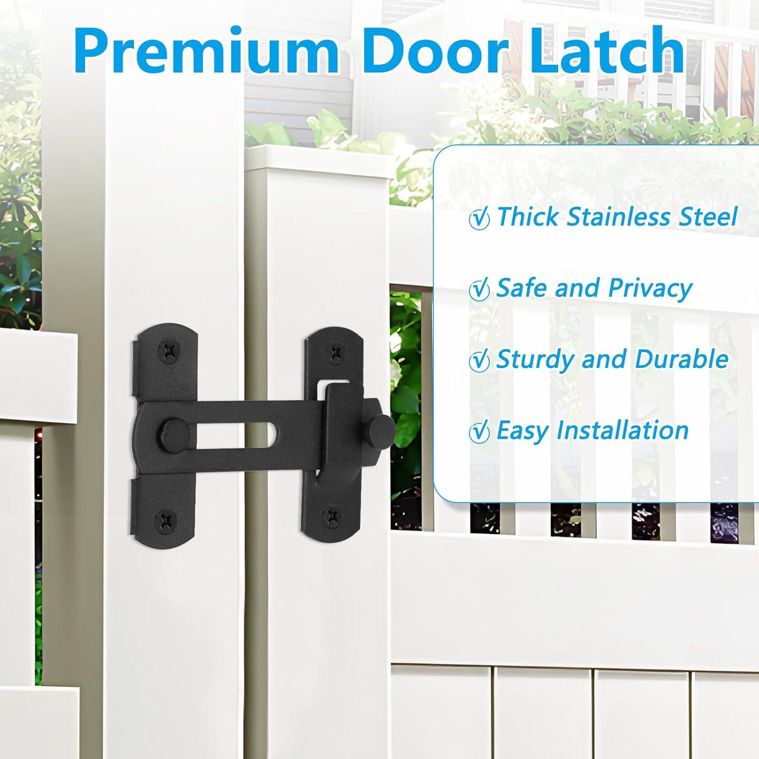 Paquete de 2 Cerraduras de Puerta de Granero GuoluvSoo 10cm