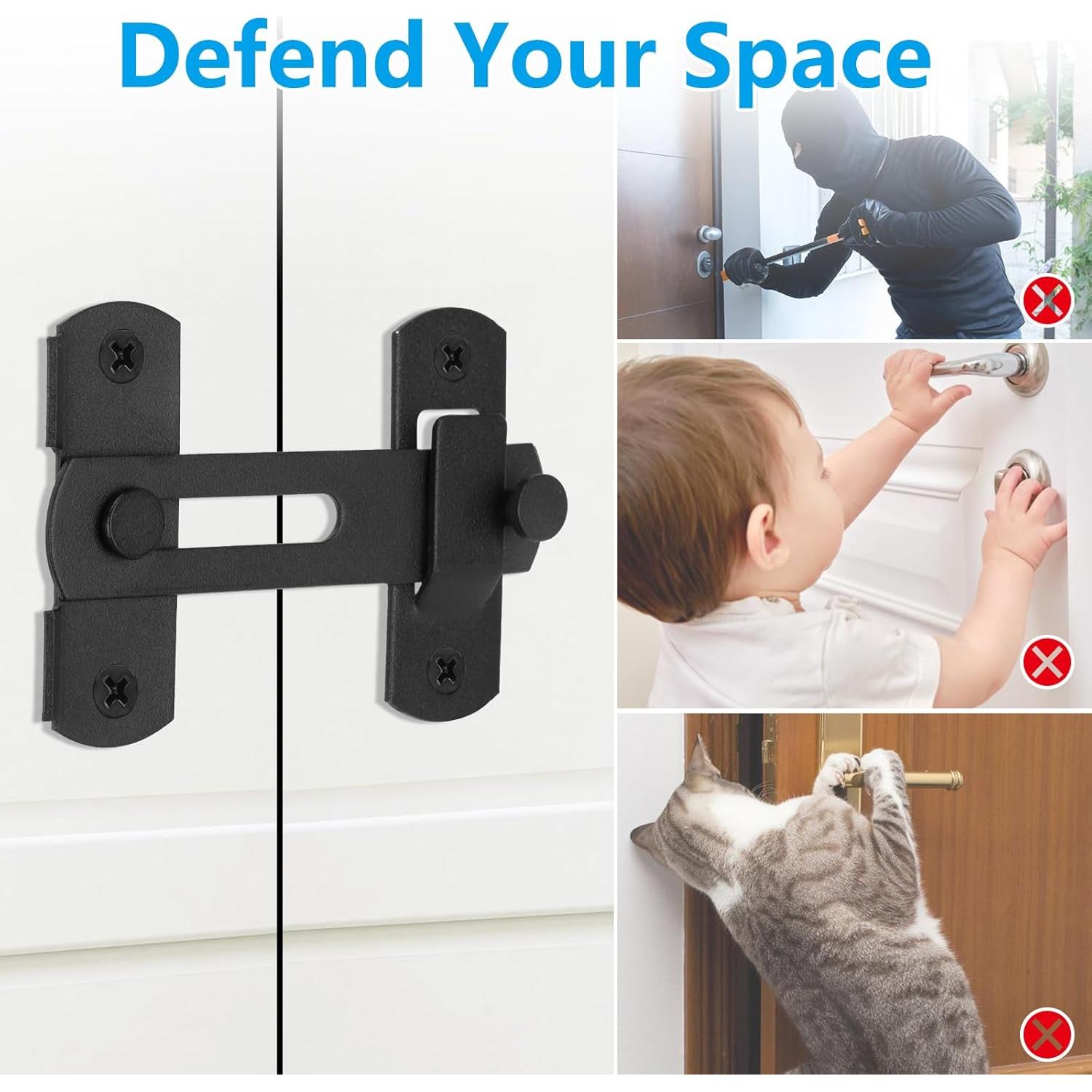 Paquete de 2 Cerraduras de Puerta de Granero GuoluvSoo 10cm