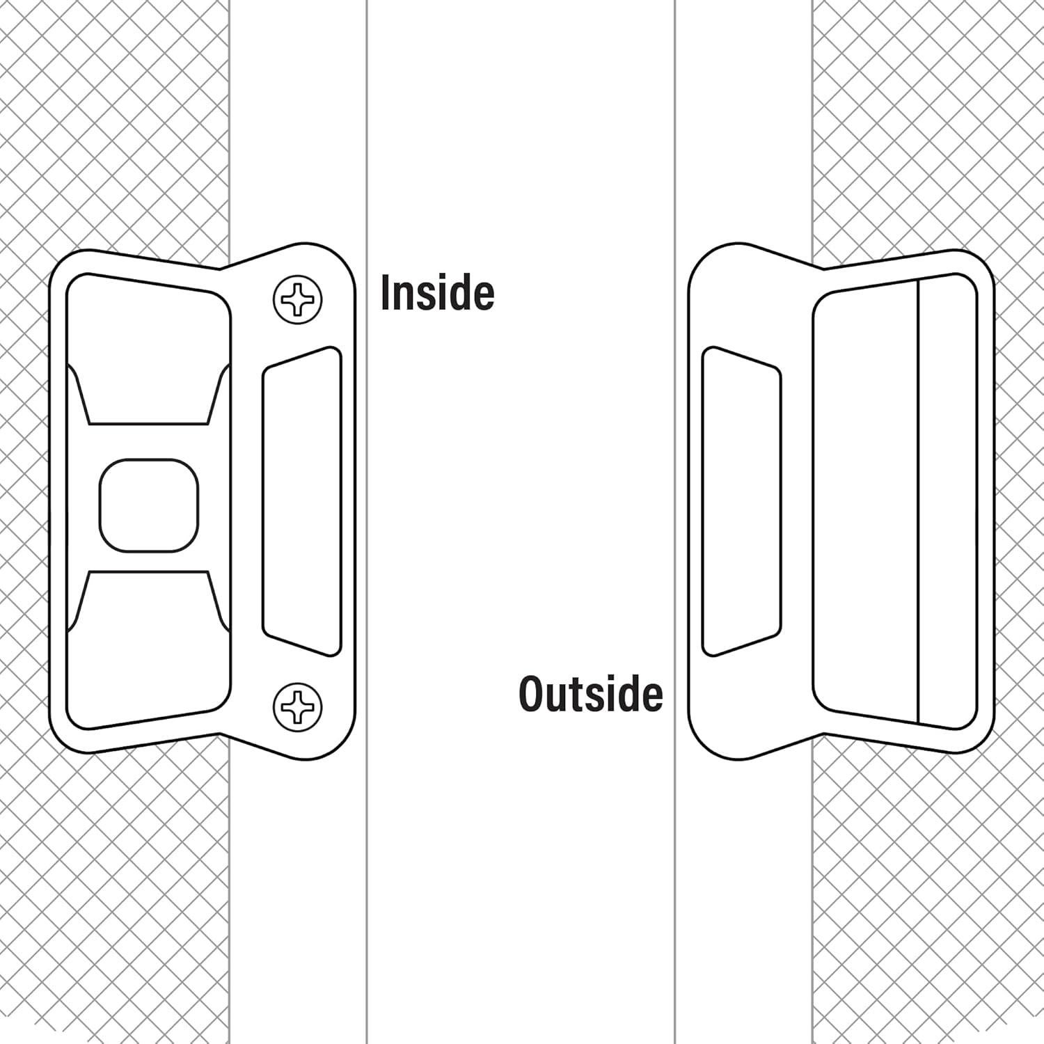Tirador y Pestillo de Puerta de Pantalla Deslizante Prime-Line A 168 Negro